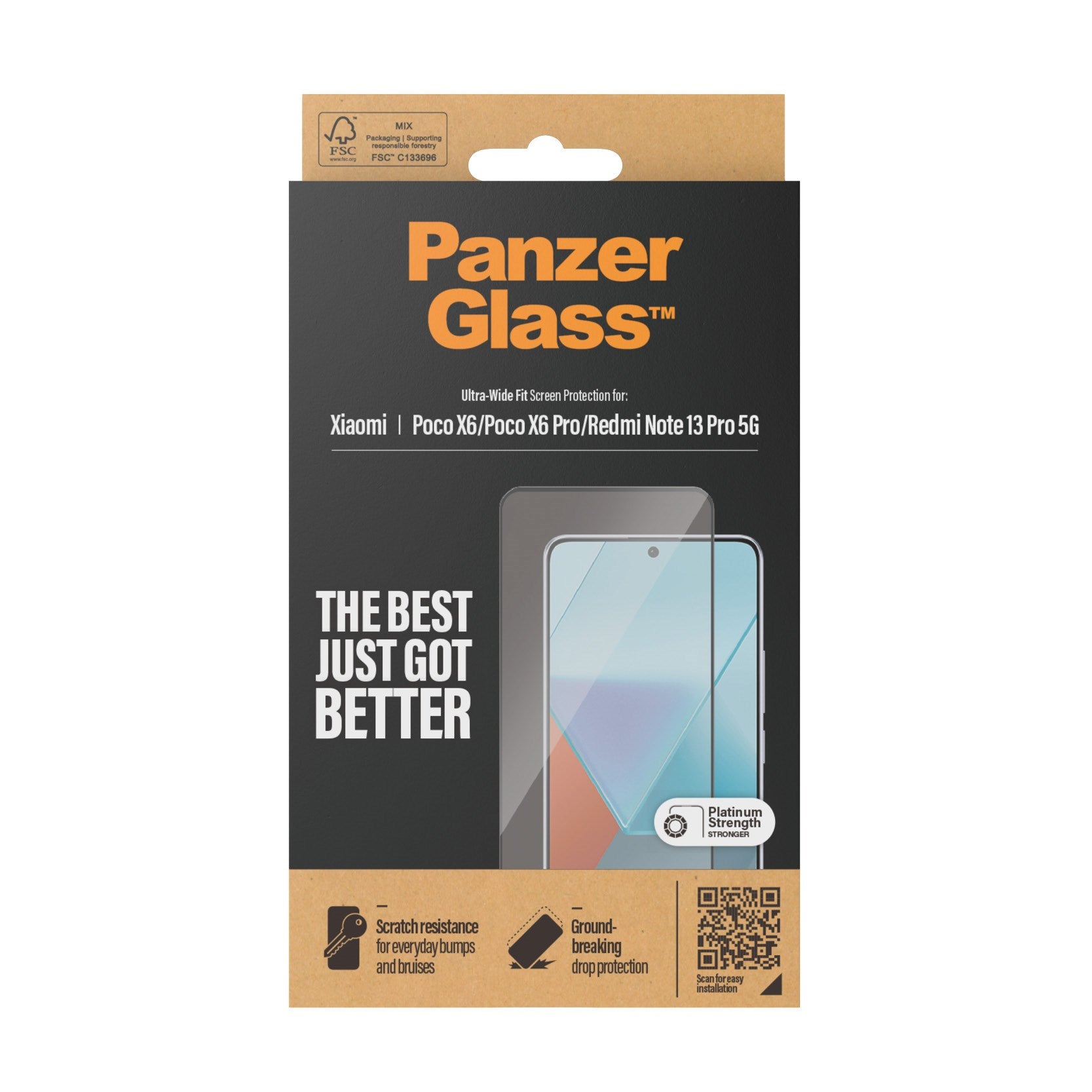 PanzerGlass® Displayschutz Xiaomi Redmi Note 13 Pro 5G | Poco X6 | Poco X6 Pro | Ultra-Wide Fit