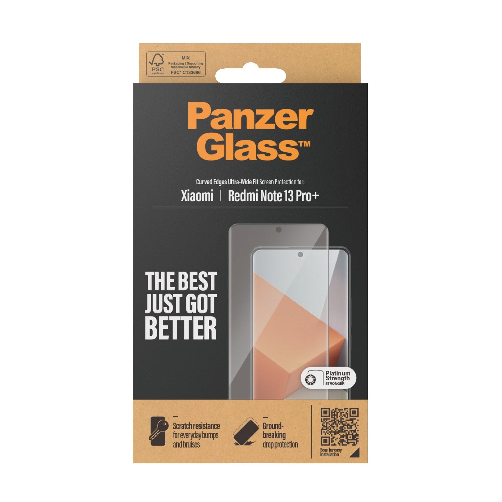 PanzerGlass® Displayschutz Xiaomi Redmi Note 13 Pro+ | Ultra-Wide Fit