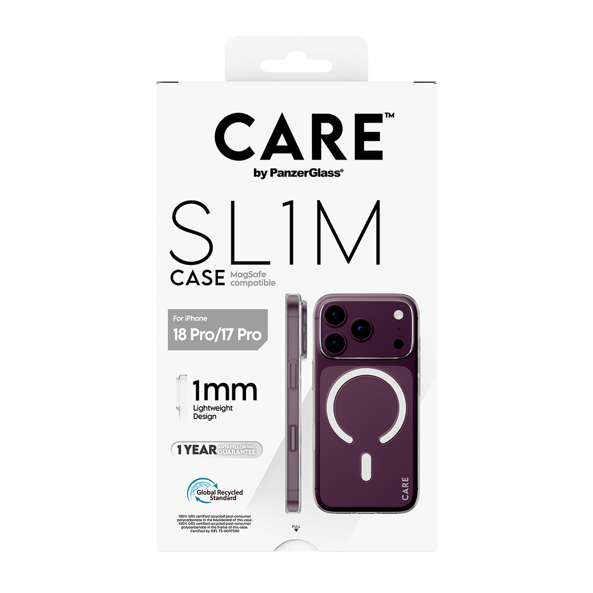 CARE™ by PanzerGlass® SL1M Case Transparent m. MagSafe iPhone 18 Pro | 17 Pro