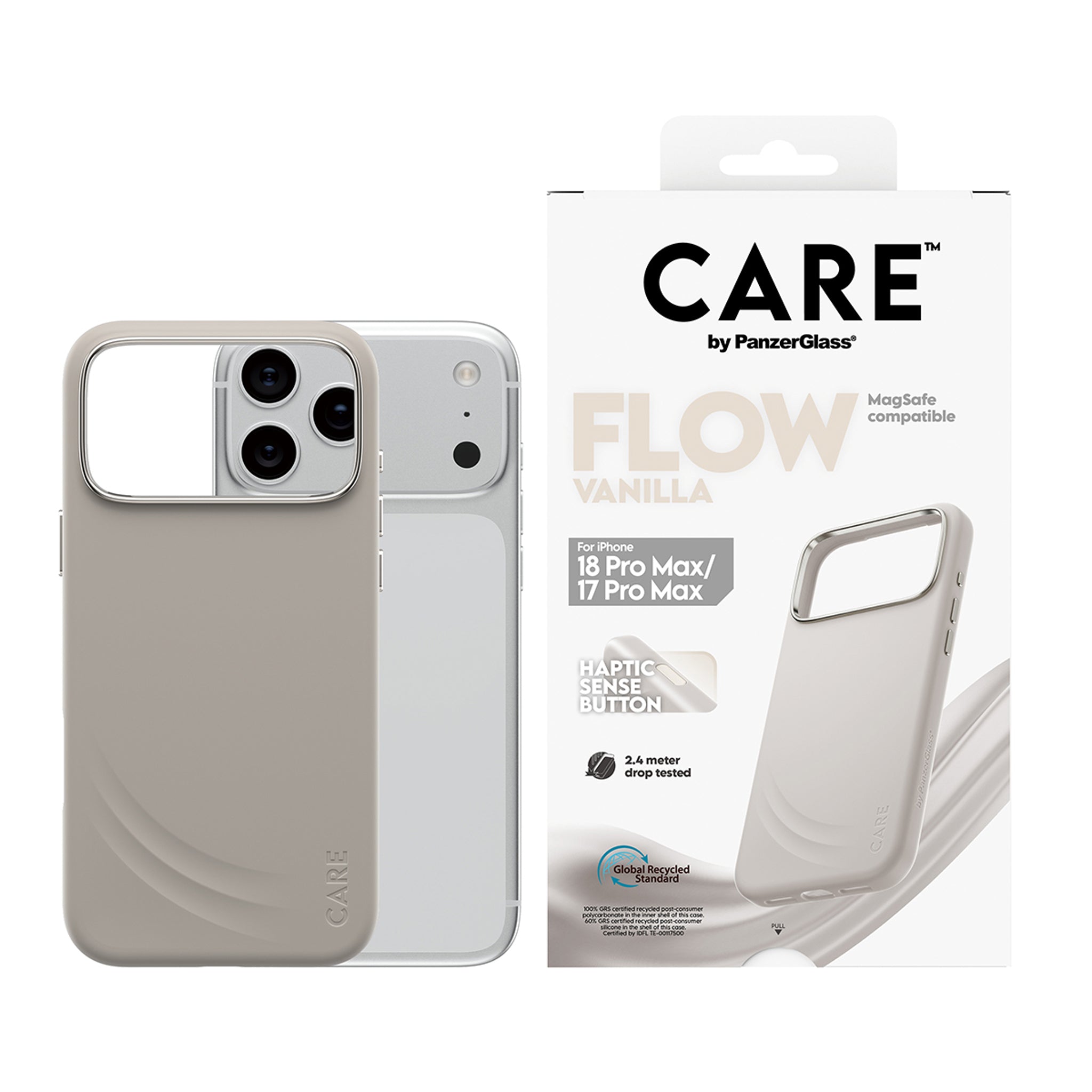 CARE™ by PanzerGlass® Flow Case Vanilla m. MagSafe iPhone 18 Pro Max | 17 Pro Max