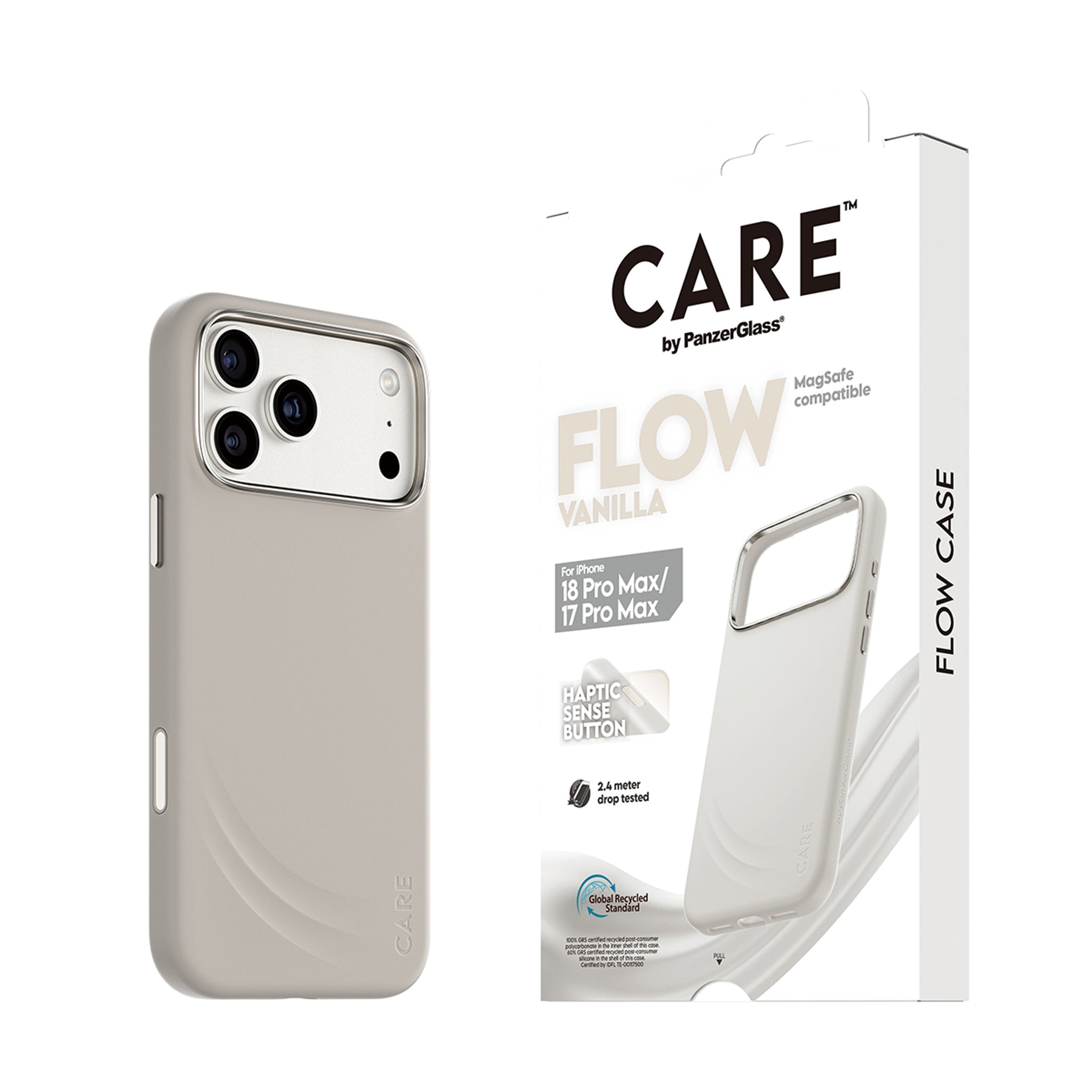 CARE™ by PanzerGlass® Flow Case Vanilla m. MagSafe iPhone 18 Pro Max | 17 Pro Max