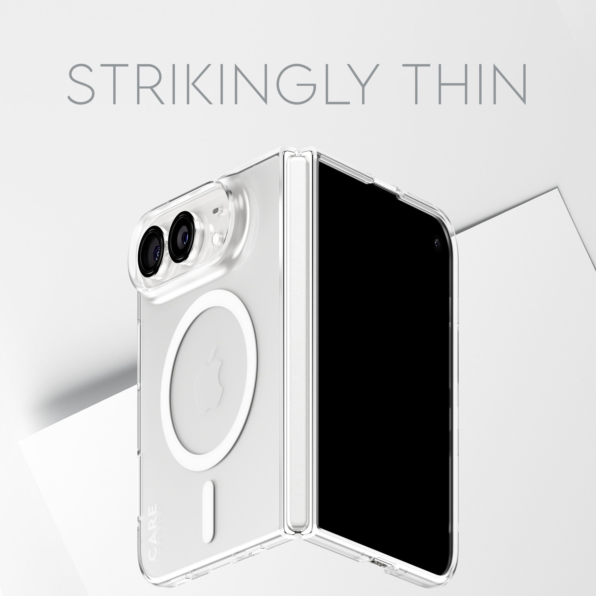 CARE™ by PanzerGlass® SL1M Case Transparent m. Weiss MagSafe iPhone Duo