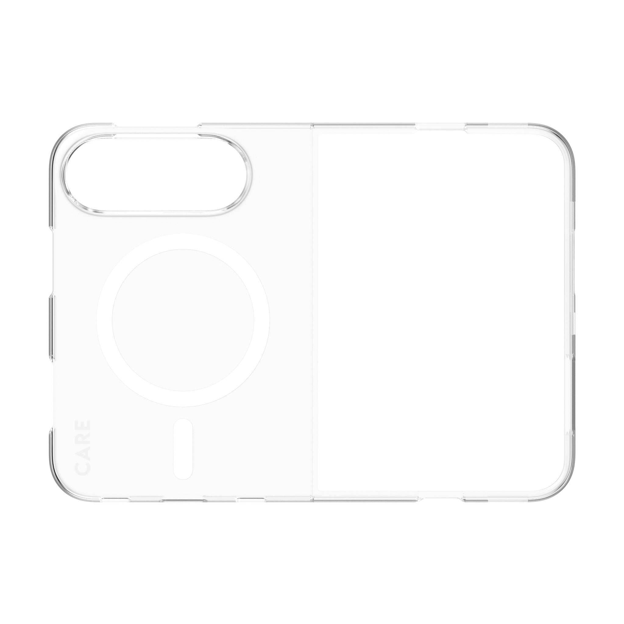 CARE™ by PanzerGlass® SL1M Case Transparent m. Weiss MagSafe iPhone 2026 Fold
