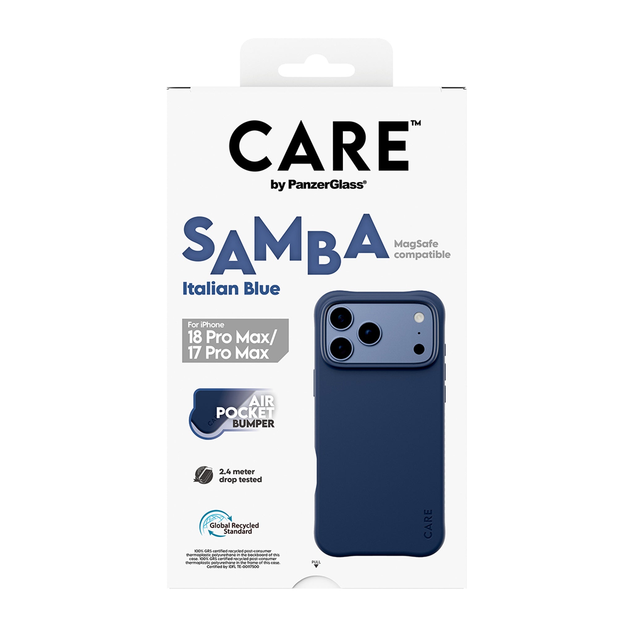 CARE™ by PanzerGlass® Samba Case Italian Blue m. MagSafe iPhone 18 Pro Max | 17 Pro Max