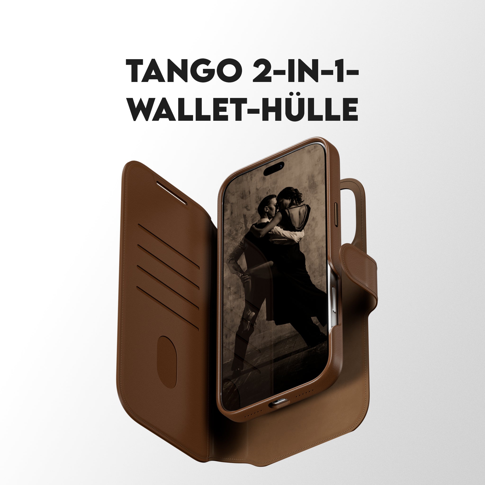 CARE™ by PanzerGlass® Tango 2-in-1 Wallet Case Braun m. MagSafe iPhone 18 Pro Max | 17 Pro Max