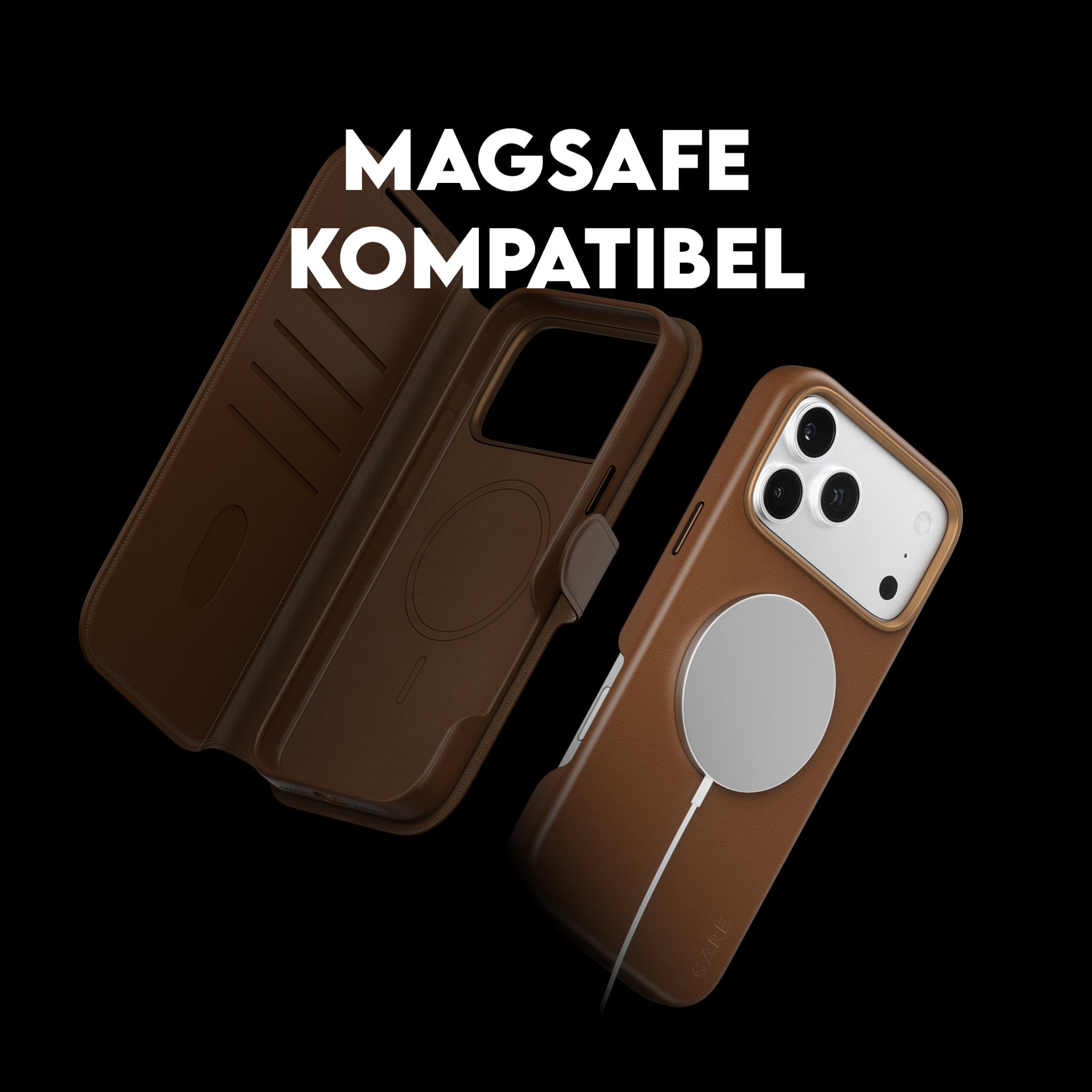 CARE™ by PanzerGlass® Tango 2-in-1 Wallet Case Braun m. MagSafe iPhone 18 Pro Max | 17 Pro Max