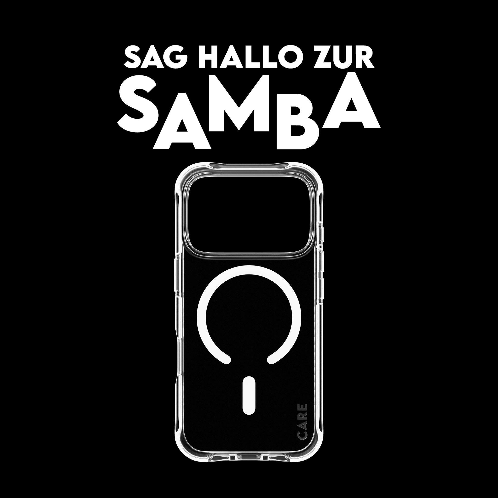 CARE™ by PanzerGlass® Samba Case Transparent m. Weiss MagSafe iPhone 18 Pro | 17 Pro