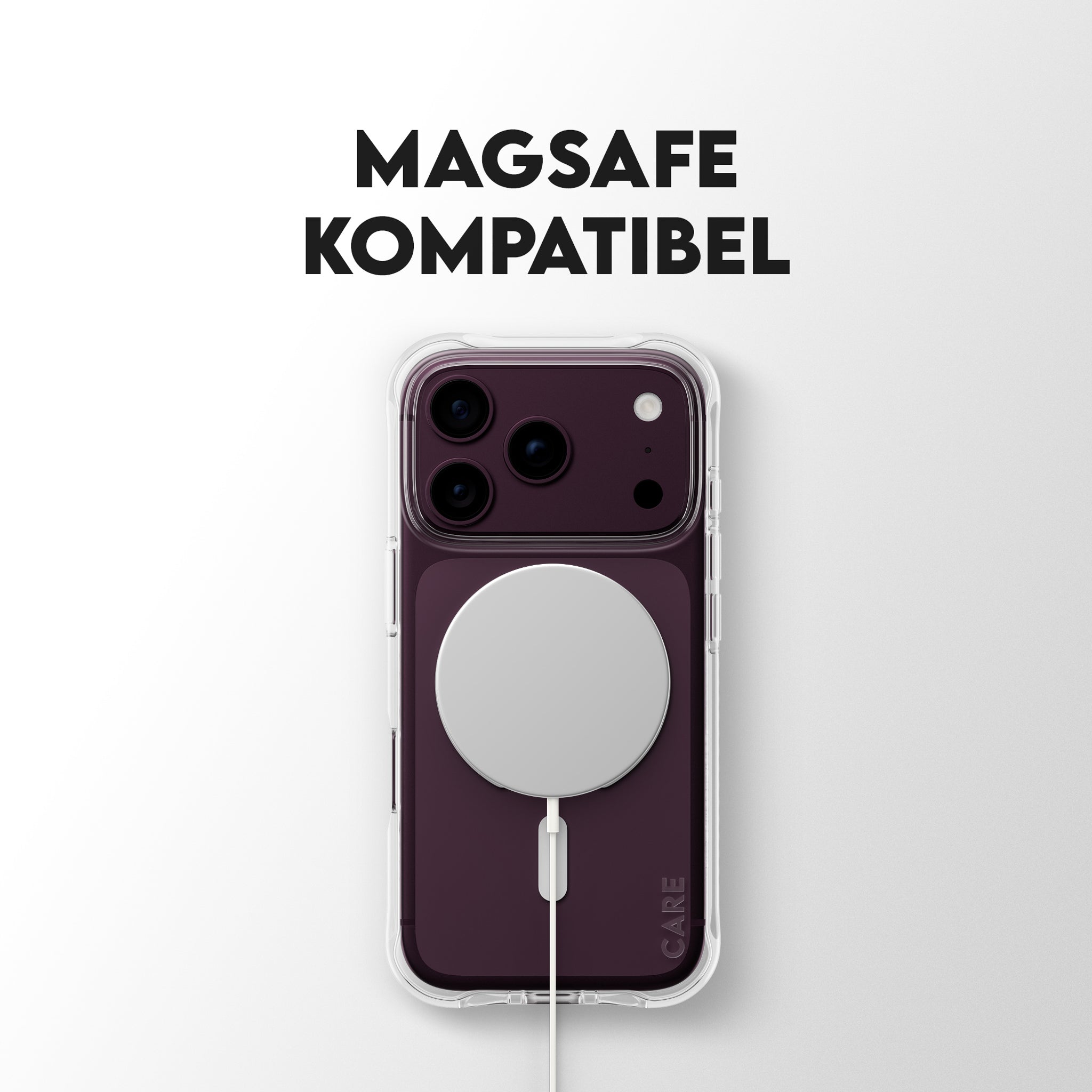 CARE™ by PanzerGlass® Samba Case Transparent m. Weiss MagSafe iPhone 18 Pro | 17 Pro