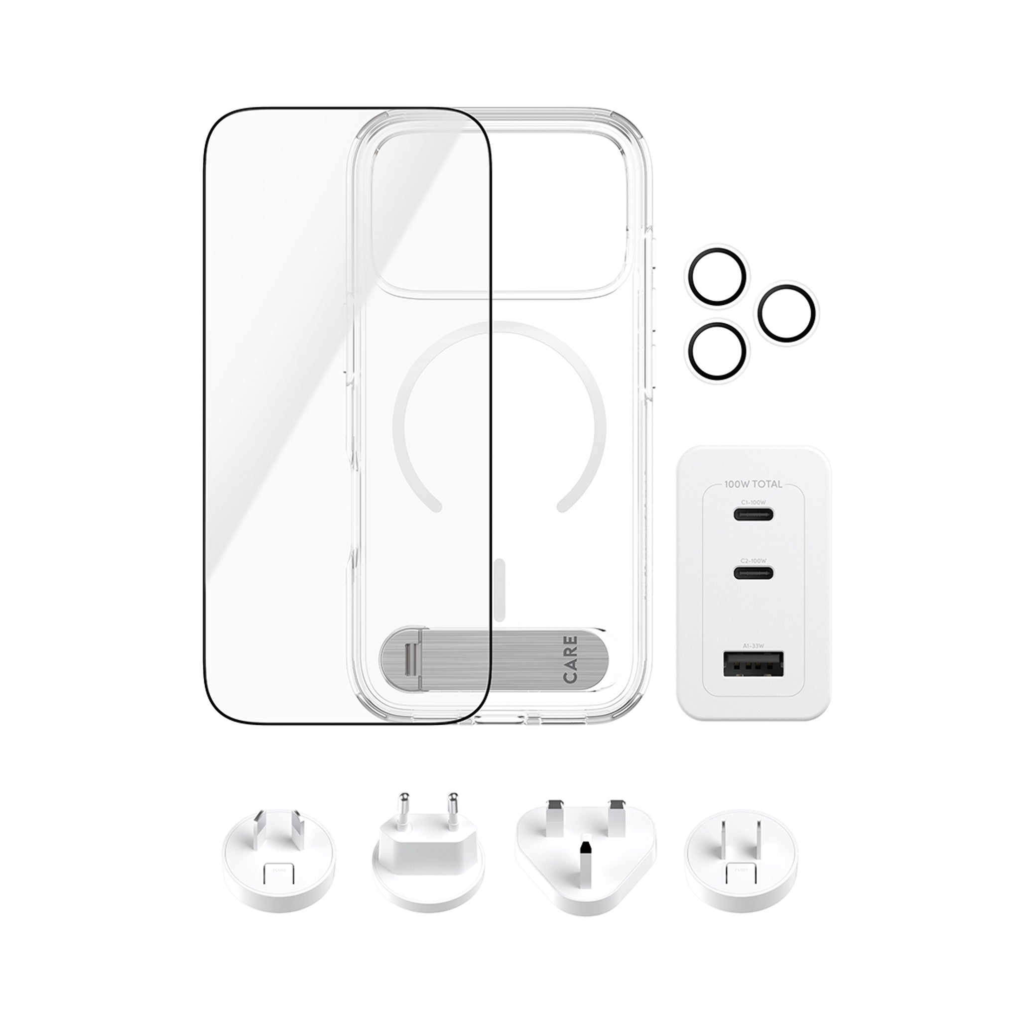 CARE™ by PanzerGlass® 4-in-1 Travel Set iPhone 18 Pro