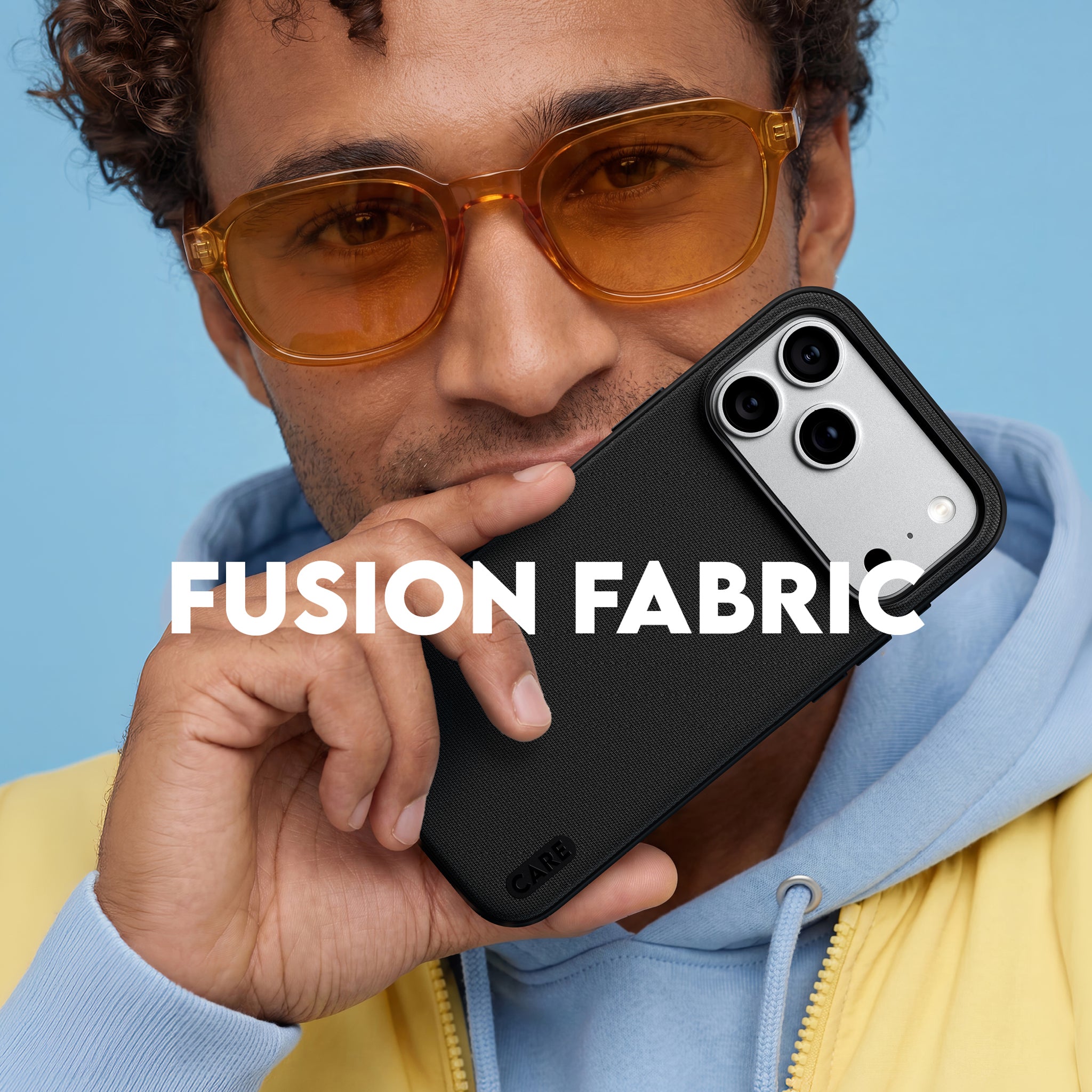 CARE™ by PanzerGlass® Fusion Fabric Case Schwarz m. MagSafe iPhone 18 Pro | 17 Pro