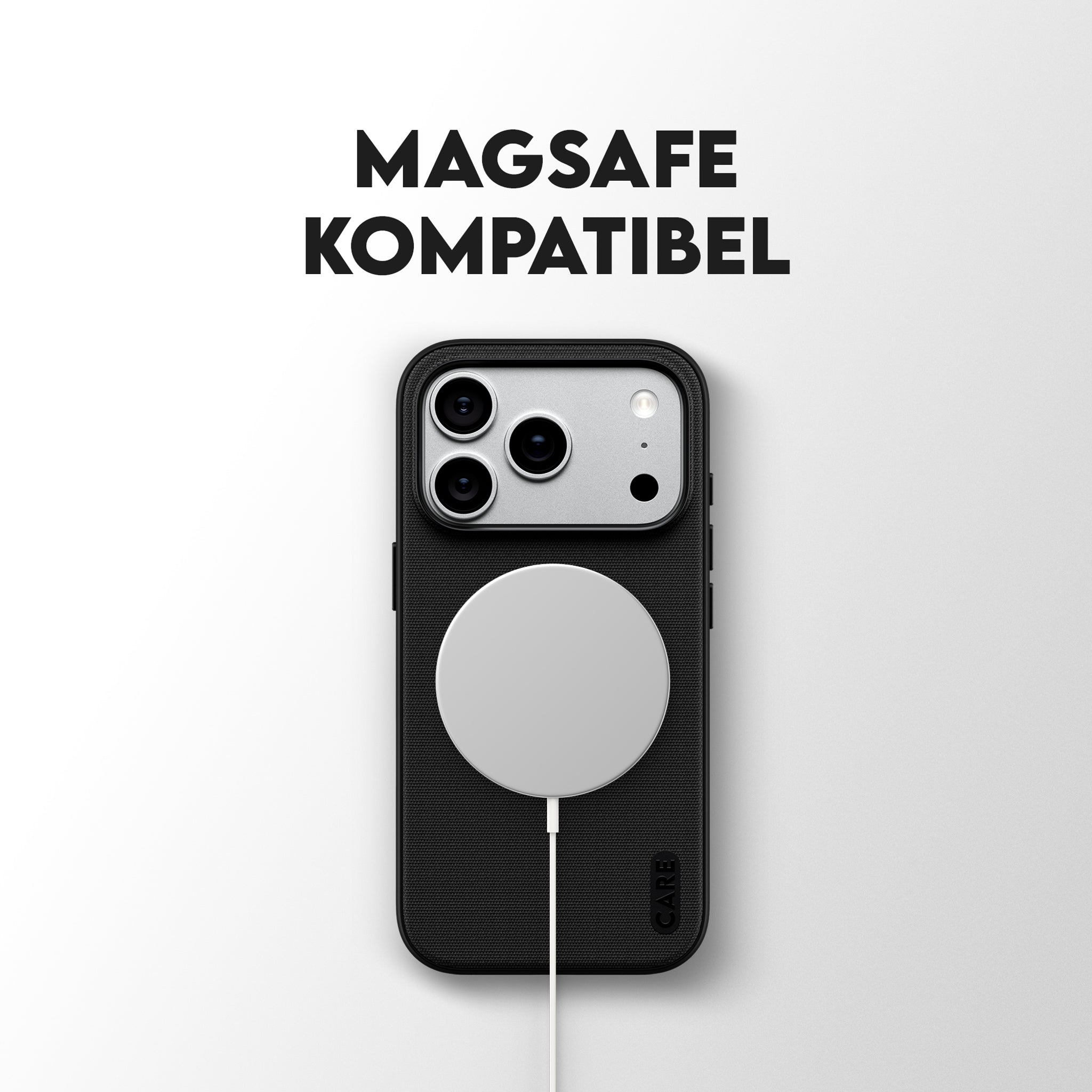 CARE™ by PanzerGlass® Fusion Fabric Case Schwarz m. MagSafe iPhone 18 Pro | 17 Pro