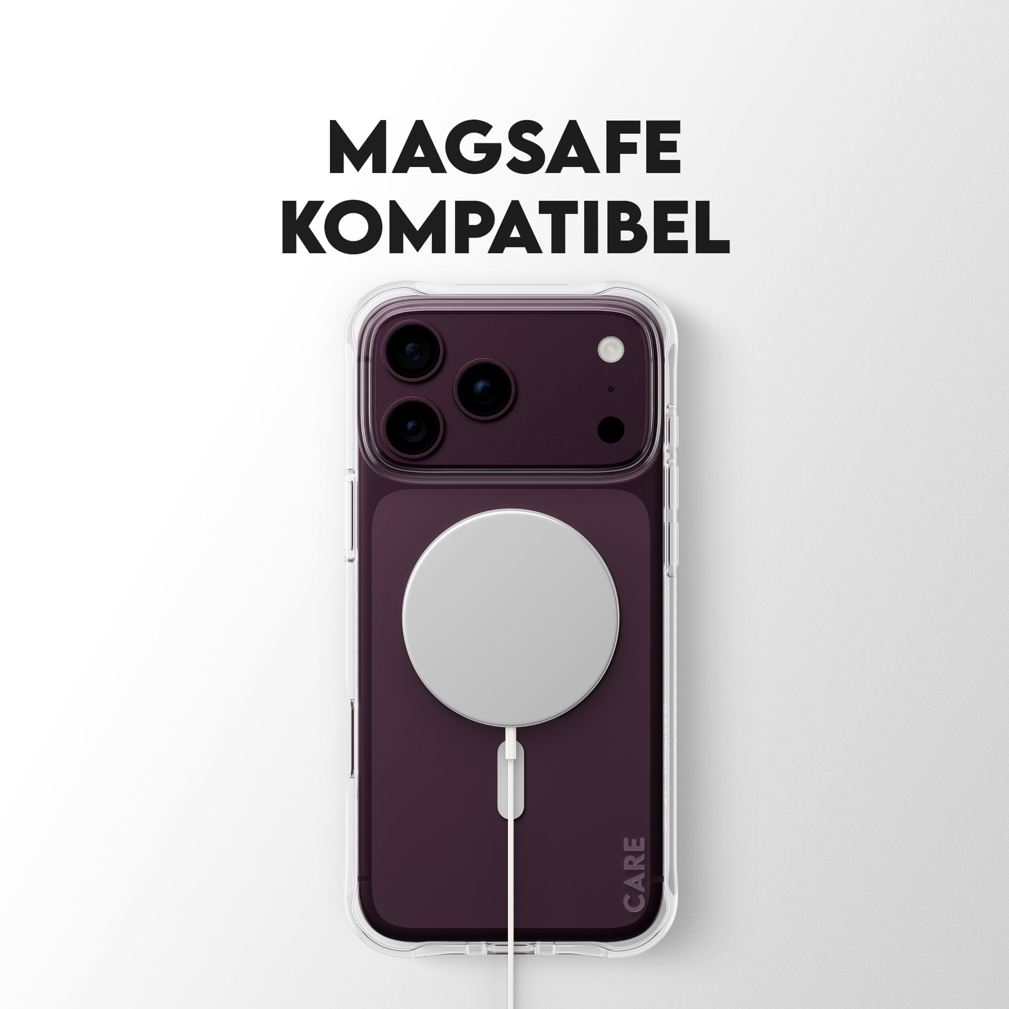 CARE™ by PanzerGlass® Samba Case Transparent m. Weiss MagSafe iPhone 18 Pro Max | 17 Pro Max