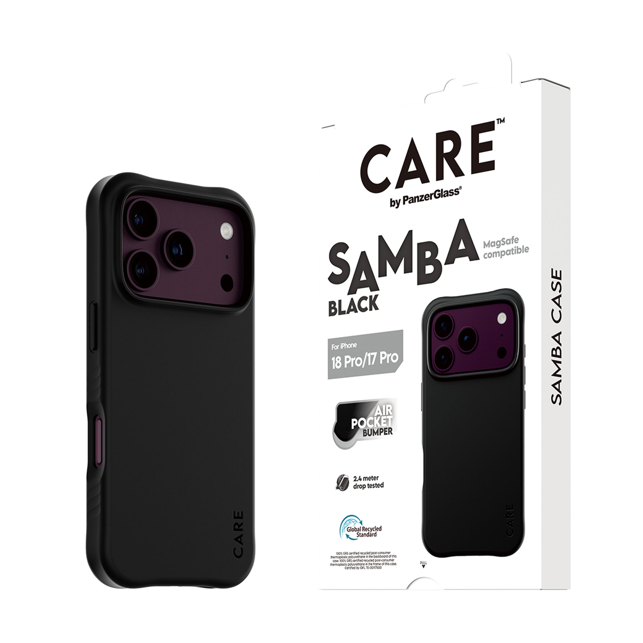 CARE™ by PanzerGlass® Samba Case Schwarz m. MagSafe iPhone 18 Pro | 17 Pro