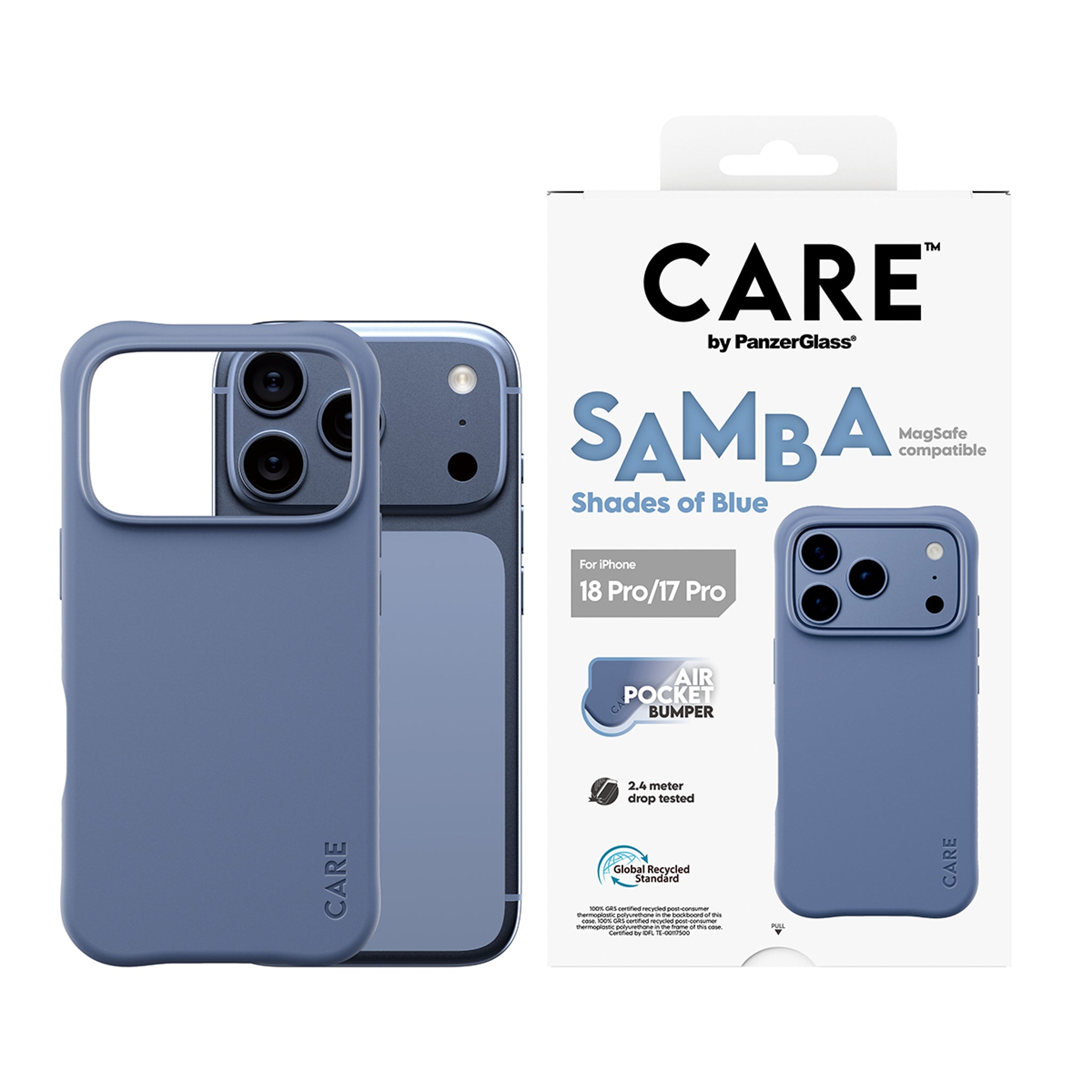CARE™ by PanzerGlass® Samba Case Shades of Blue m. MagSafe iPhone 18 Pro | 17 Pro