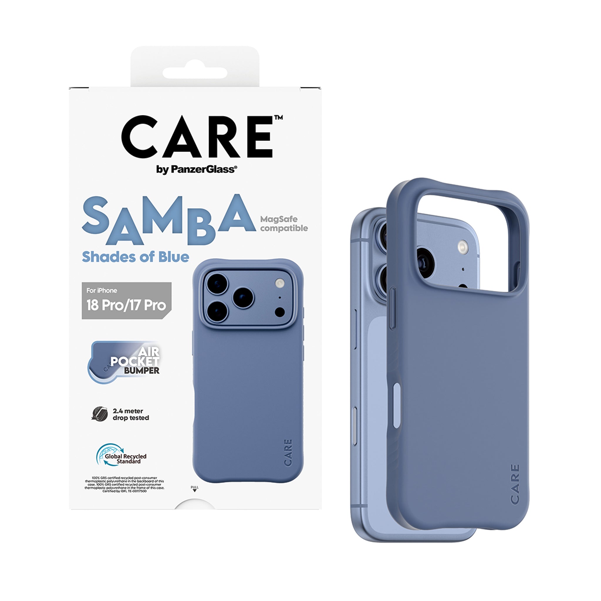 CARE™ by PanzerGlass® Samba Case Shades of Blue m. MagSafe iPhone 18 Pro | 17 Pro