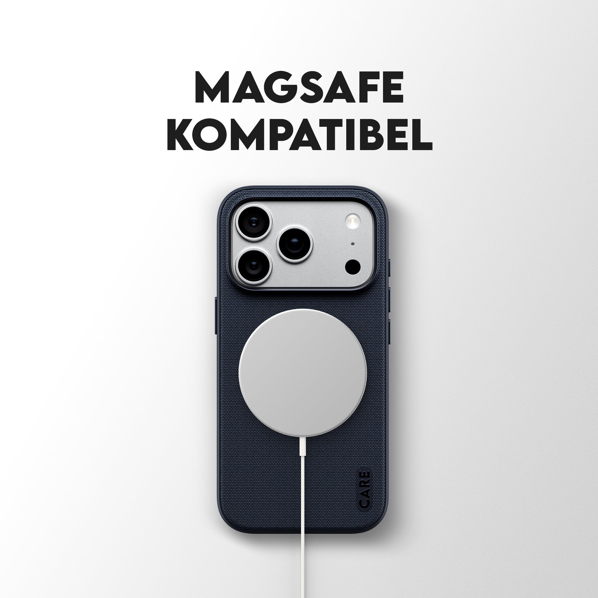 CARE™ by PanzerGlass® Fusion Fabric Case Blau m. MagSafe iPhone 18 Pro | 17 Pro
