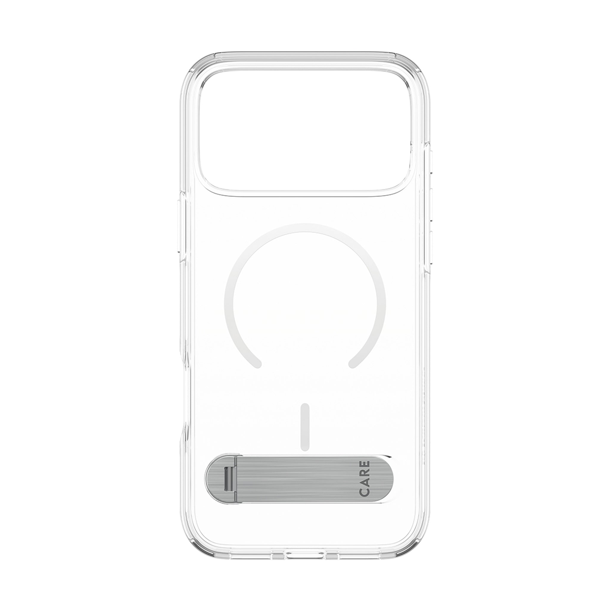CARE™ by PanzerGlass® Kickstand Case Transparent m. Weiss MagSafe iPhone 18 Pro Max | 17 Pro Max