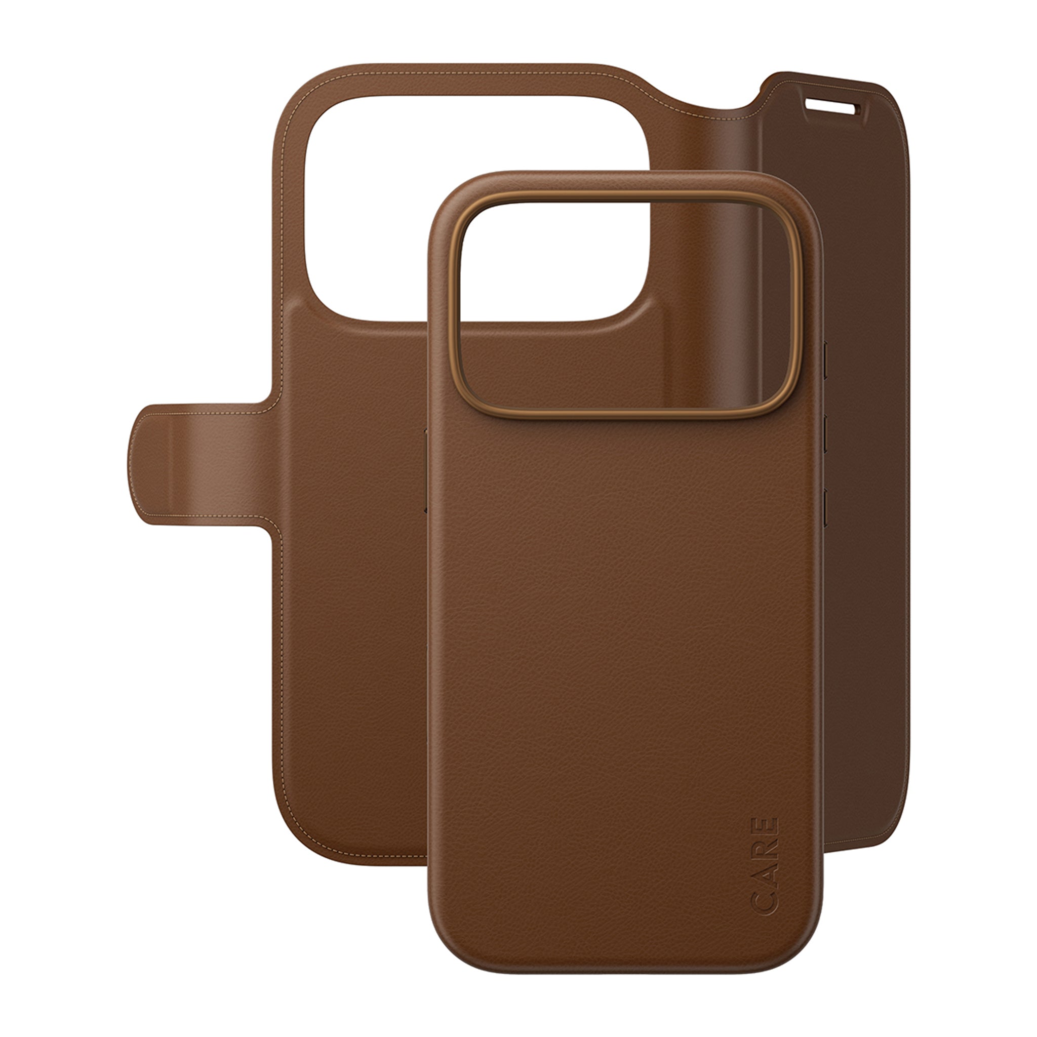 CARE™ by PanzerGlass® Tango 2-in-1 Wallet Case Braun m. MagSafe iPhone 18 Pro | 17 Pro