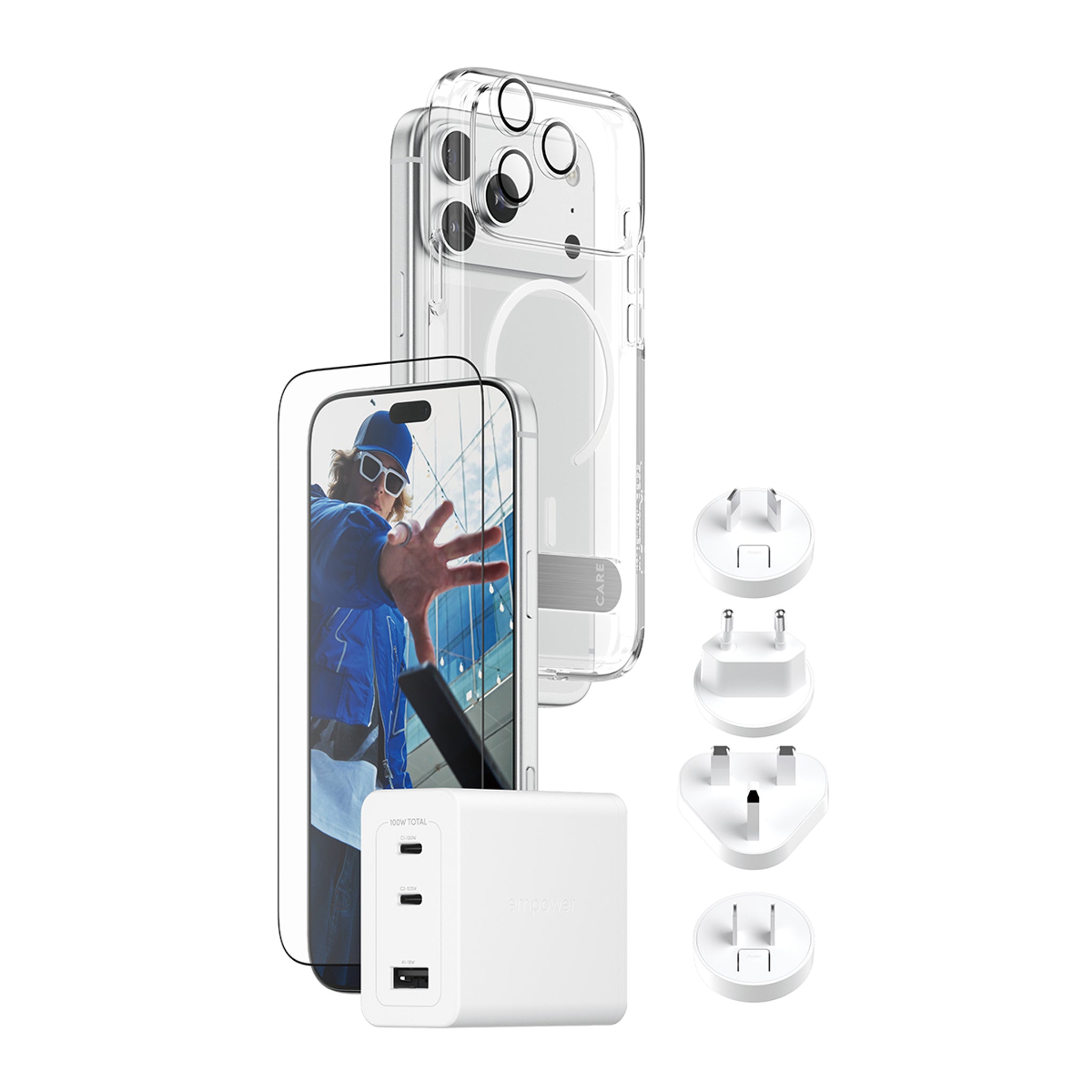 CARE™ by PanzerGlass® 4-in-1 Travel Set iPhone 18 Pro Max