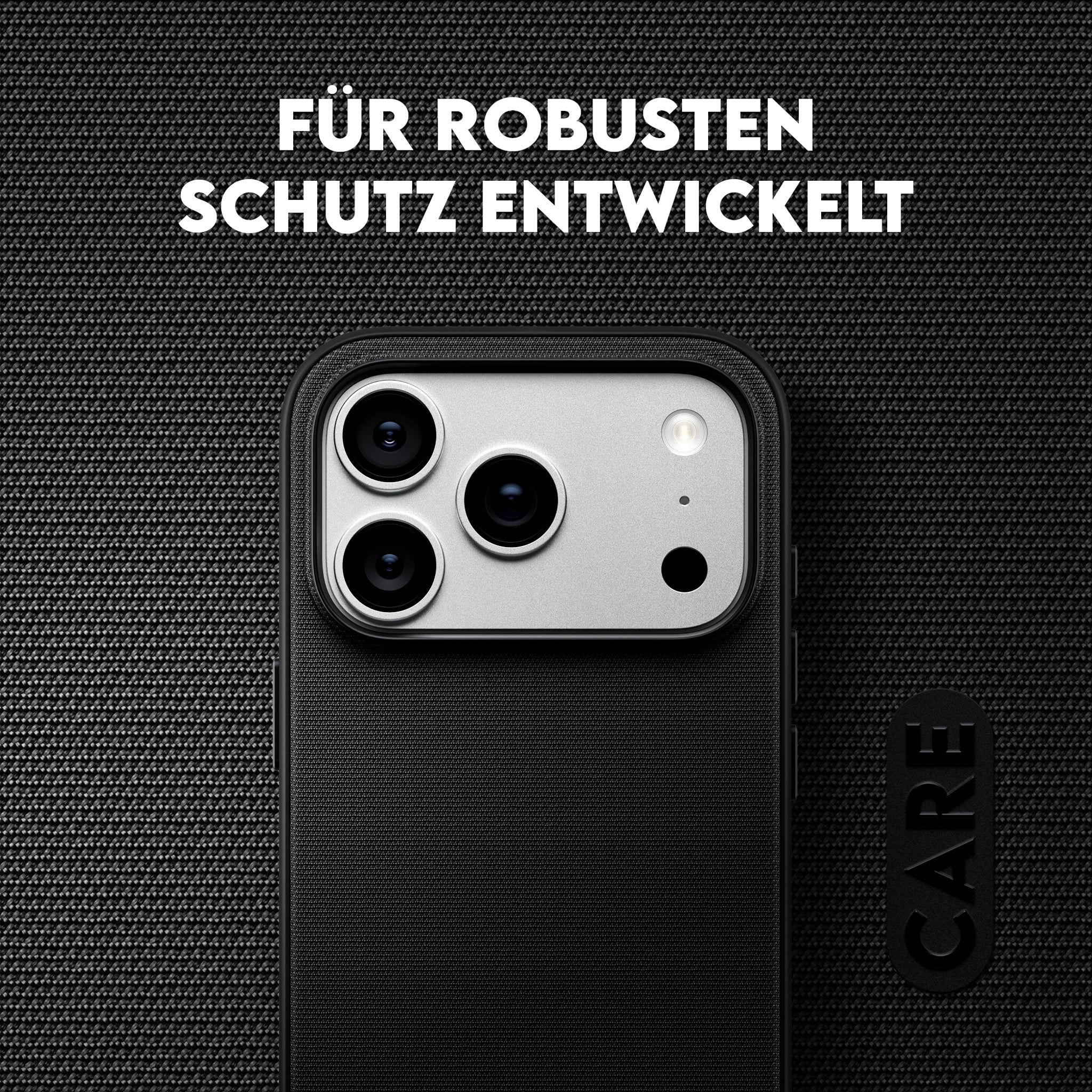 CARE™ by PanzerGlass® Fusion Fabric Case Schwarz m. MagSafe iPhone 18 Pro Max | 17 Pro Max