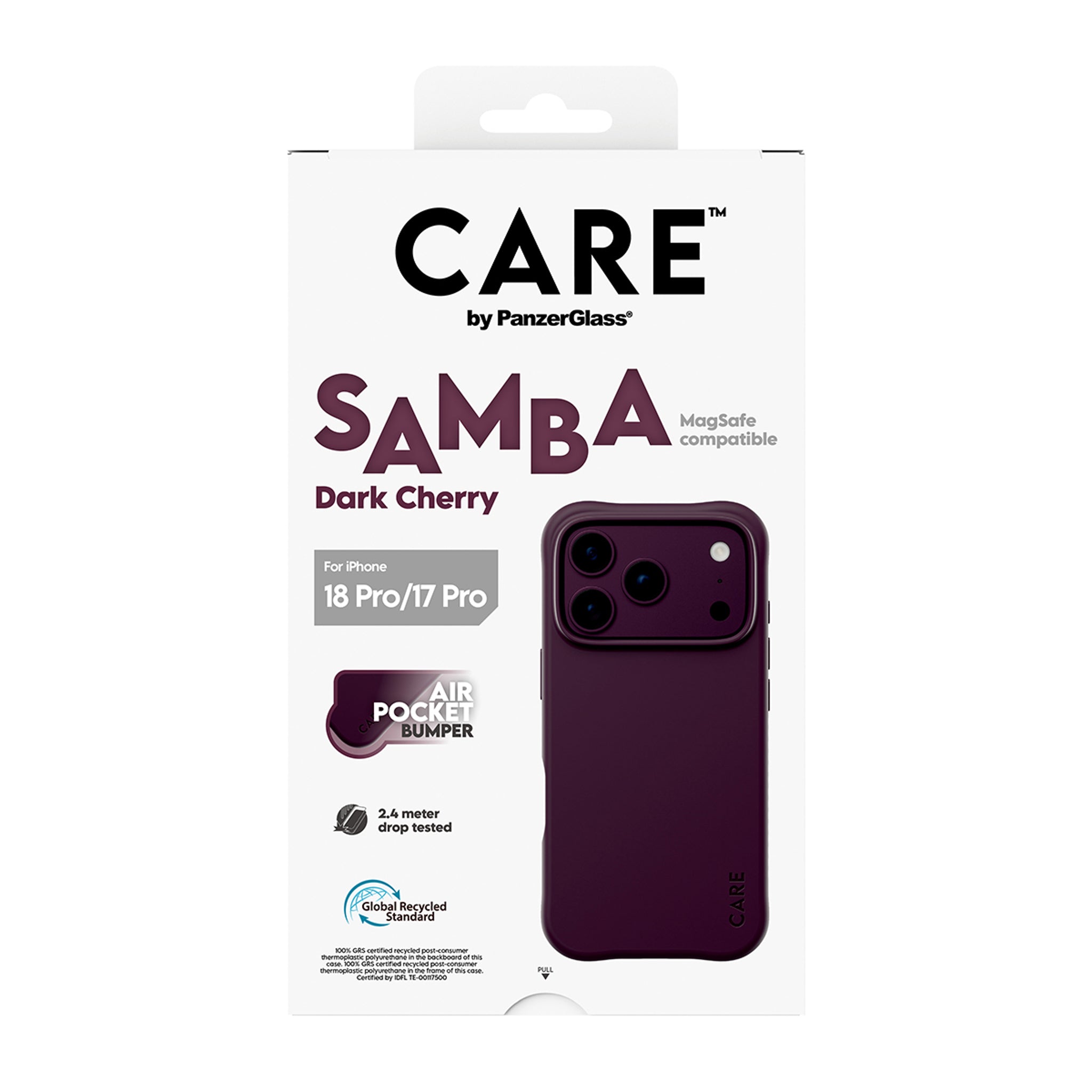 CARE™ by PanzerGlass® Samba Case Dark Cherry m. MagSafe iPhone 18 Pro | 17 Pro