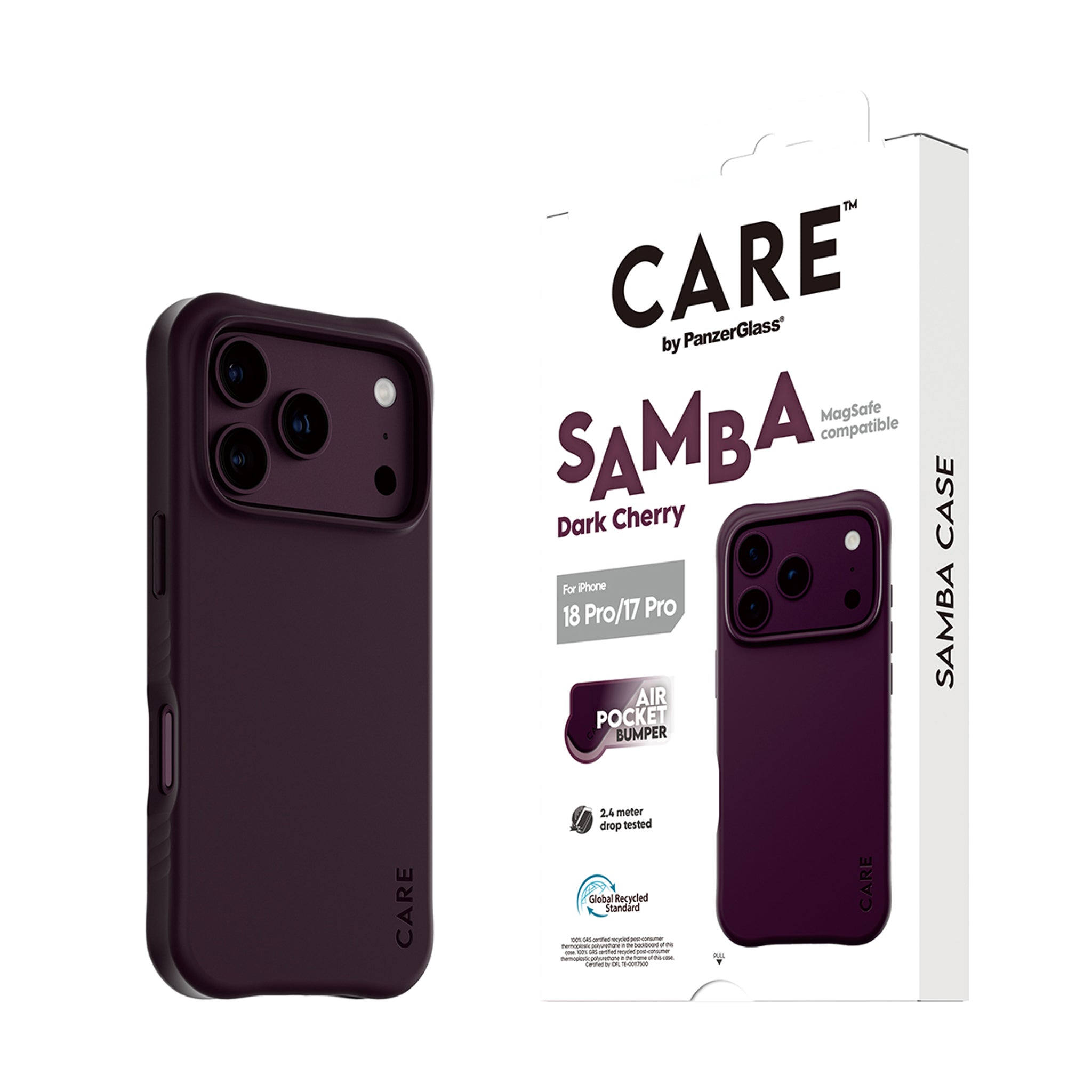 CARE™ by PanzerGlass® Samba Case Dark Cherry m. MagSafe iPhone 18 Pro | 17 Pro