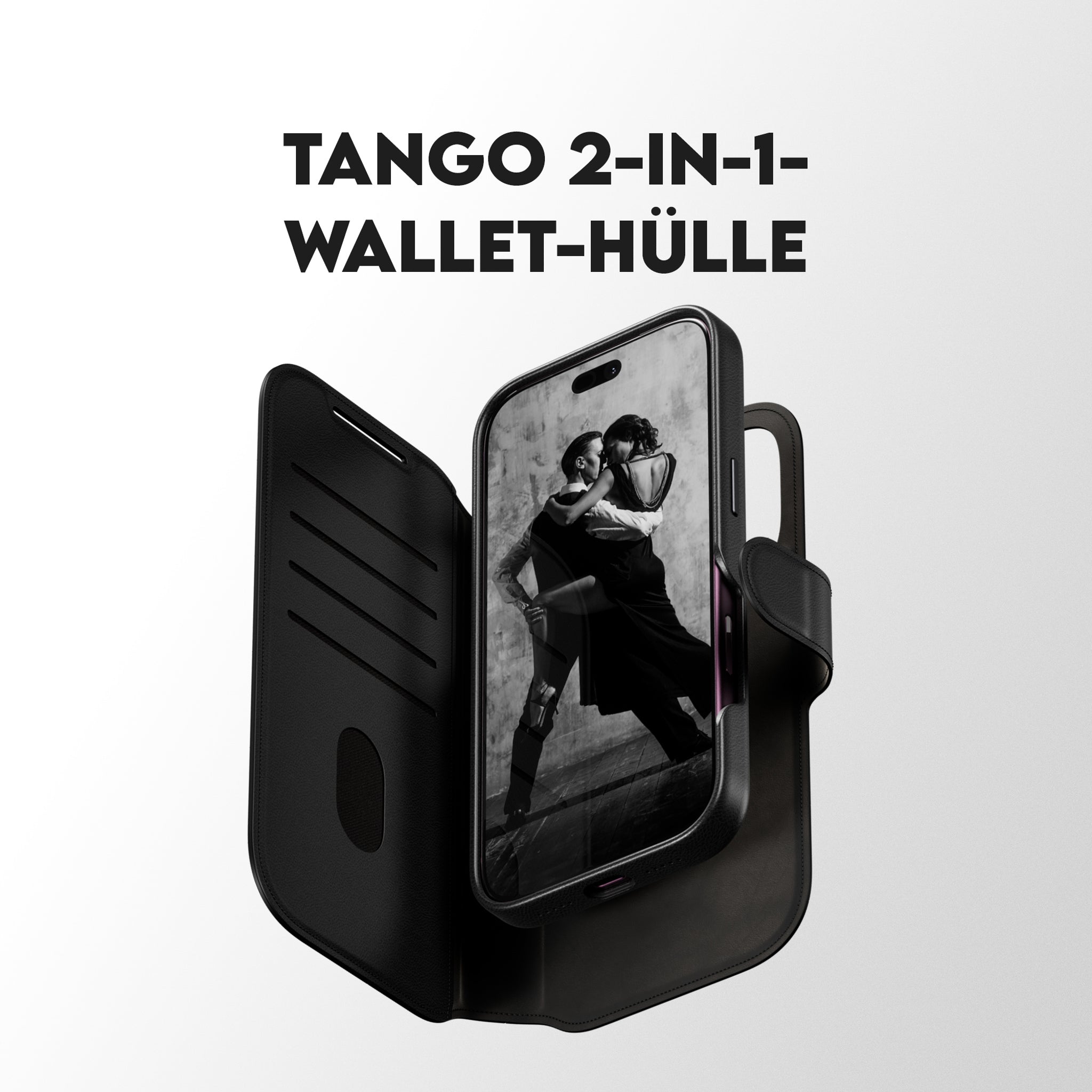 CARE™ by PanzerGlass® Tango 2-in-1 Wallet Case Schwarz m. MagSafe iPhone 18 Pro | 17 Pro