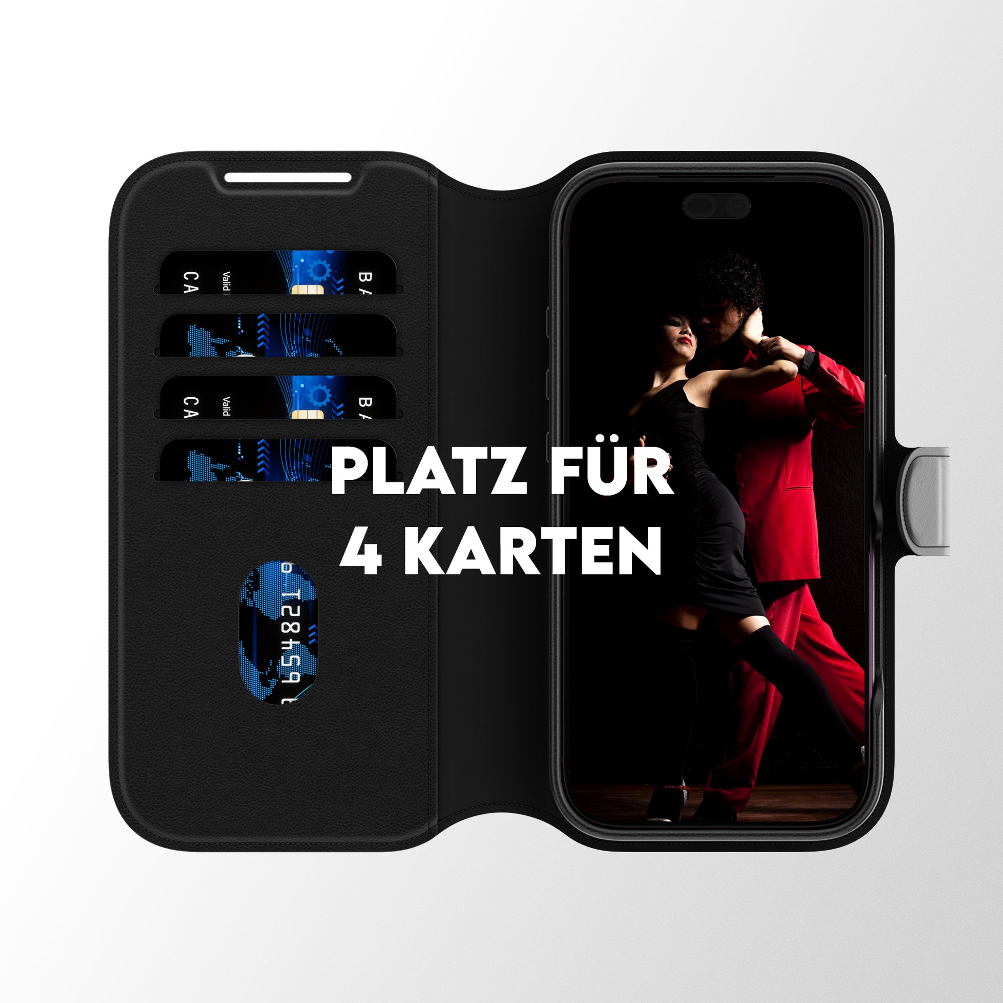 CARE™ by PanzerGlass® Tango 2-in-1 Wallet Case Schwarz m. MagSafe iPhone 18 Pro | 17 Pro