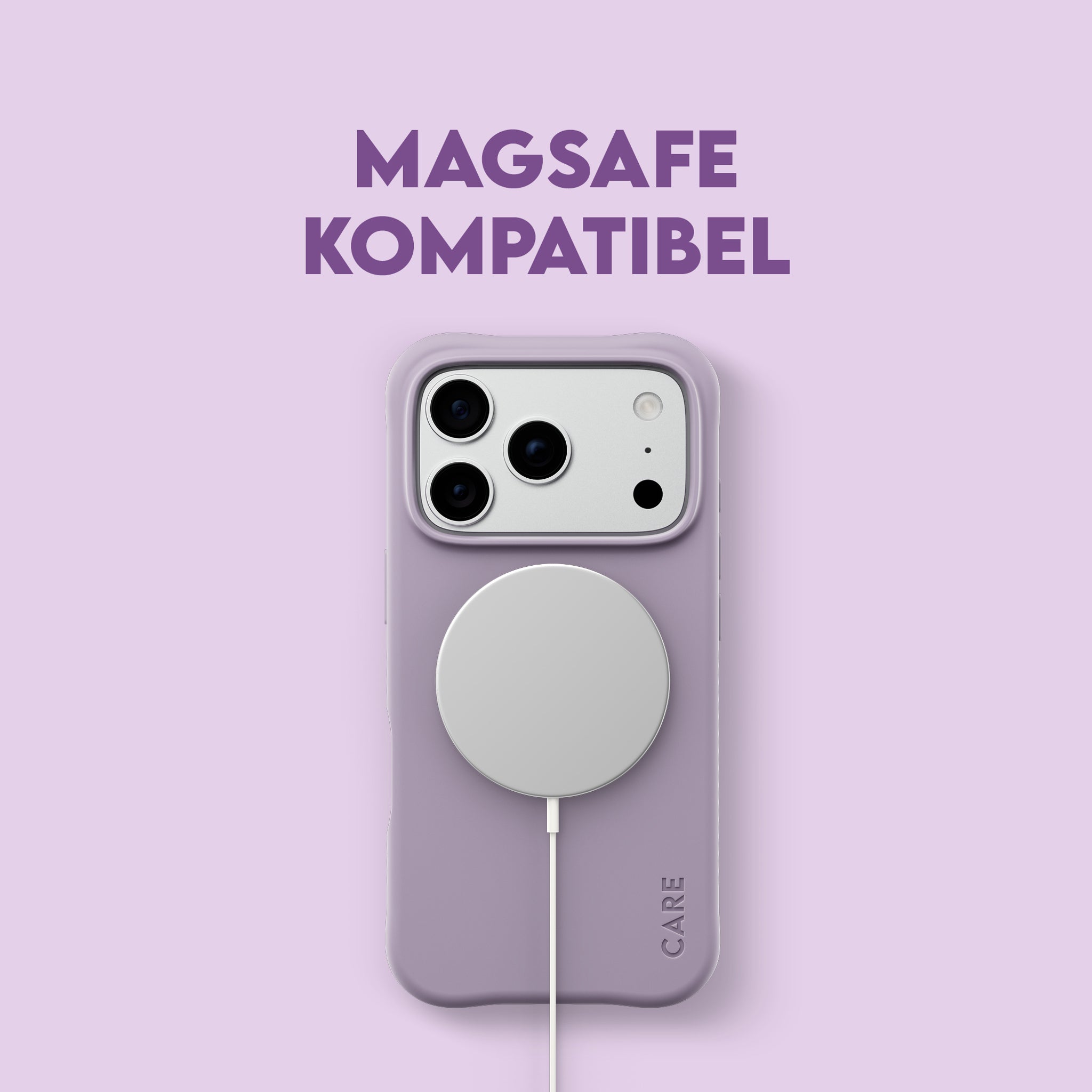 CARE™ by PanzerGlass® Samba Case Rich Lavender m. Weiss MagSafe iPhone 18 Pro | 17 Pro