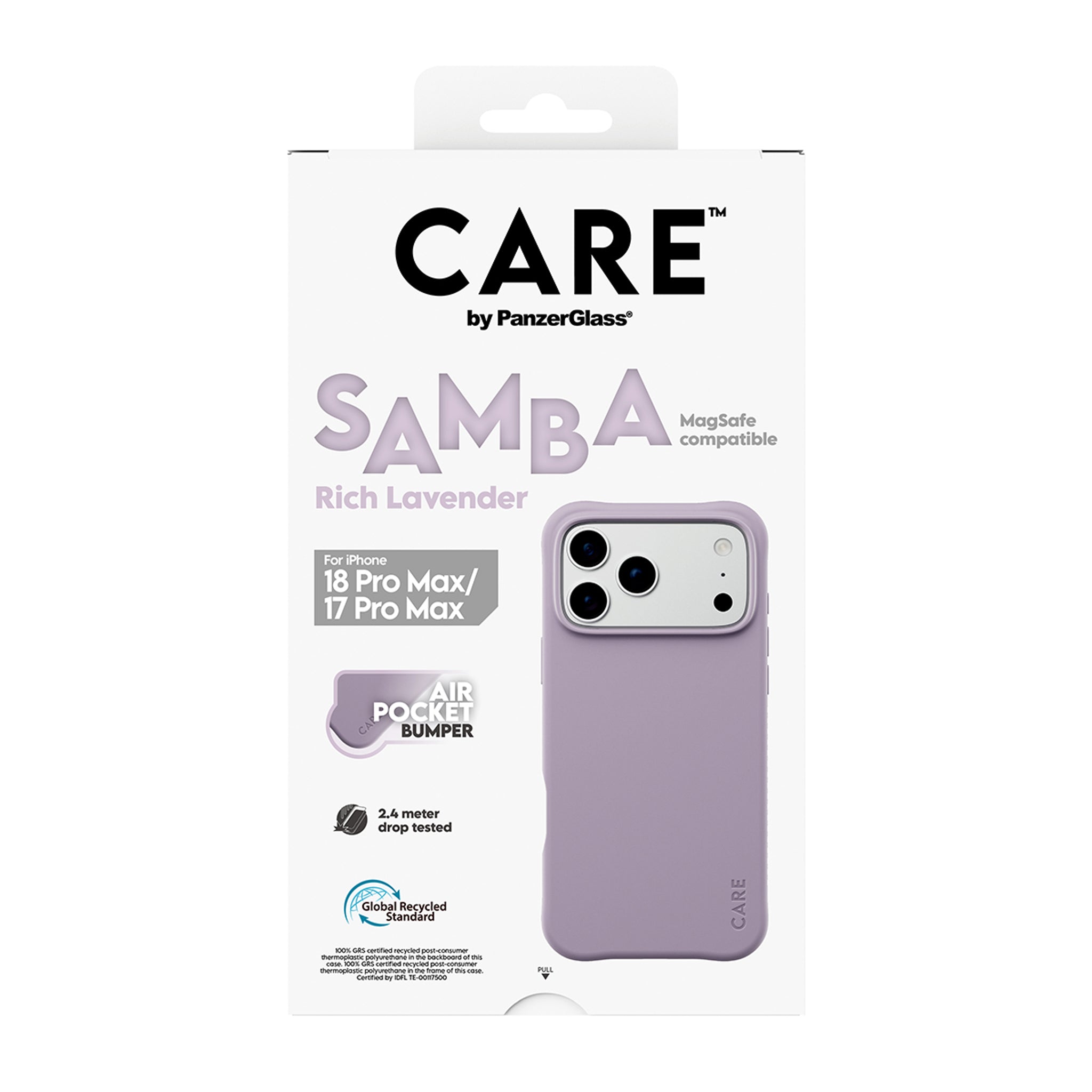 CARE™ by PanzerGlass® Samba Case Rich Lavender m. Weiss MagSafe iPhone 18 Pro Max | 17 Pro Max