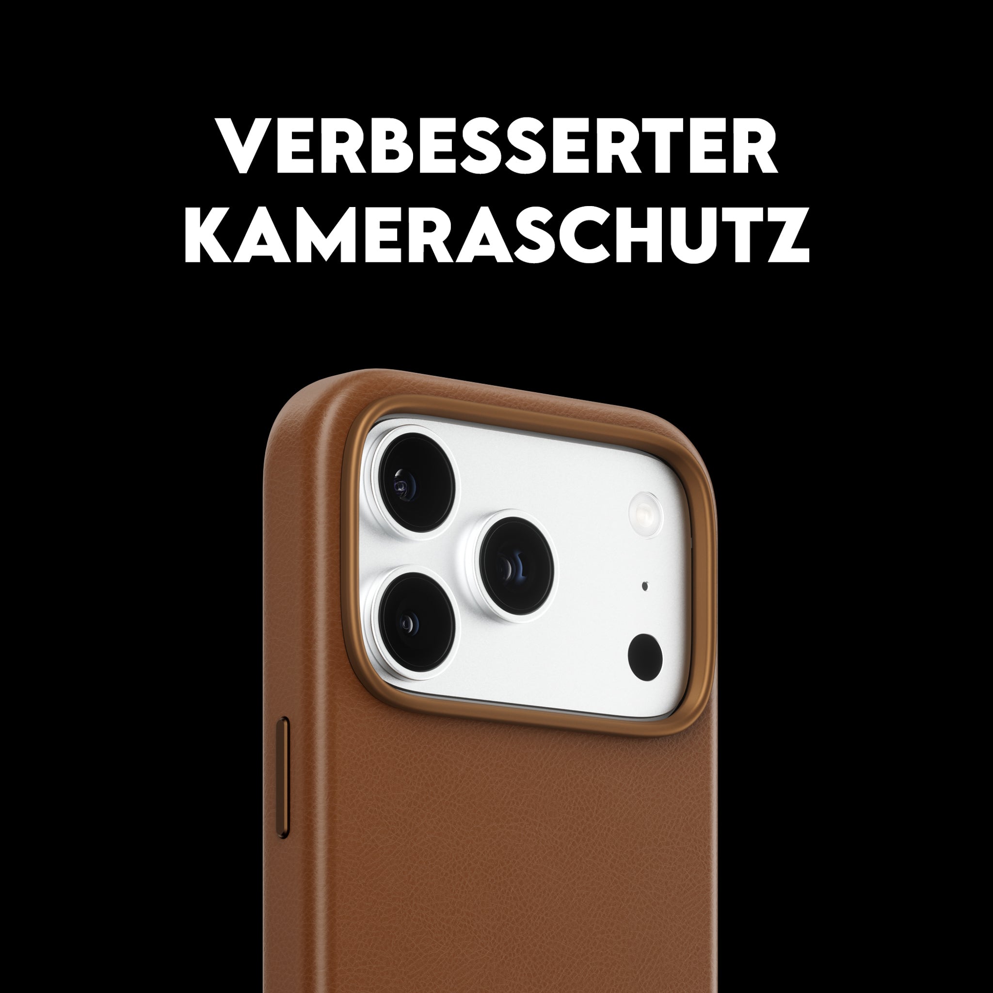 CARE™ by PanzerGlass® Solo Vegan Leather Case Braun m. MagSafe iPhone 18 Pro Max | 17 Pro Max