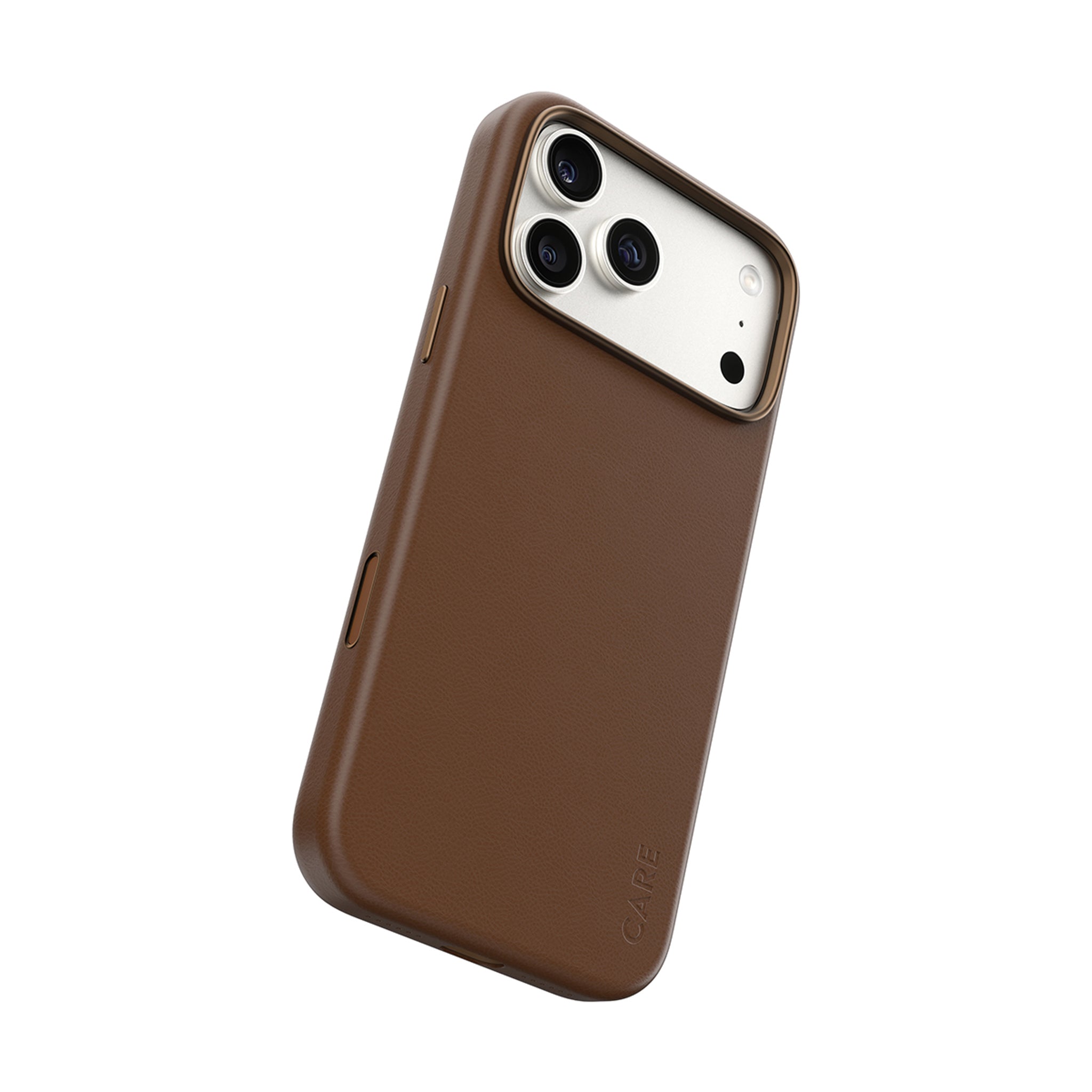 CARE™ by PanzerGlass® Solo Vegan Leather Case Braun m. MagSafe iPhone 18 Pro Max | 17 Pro Max