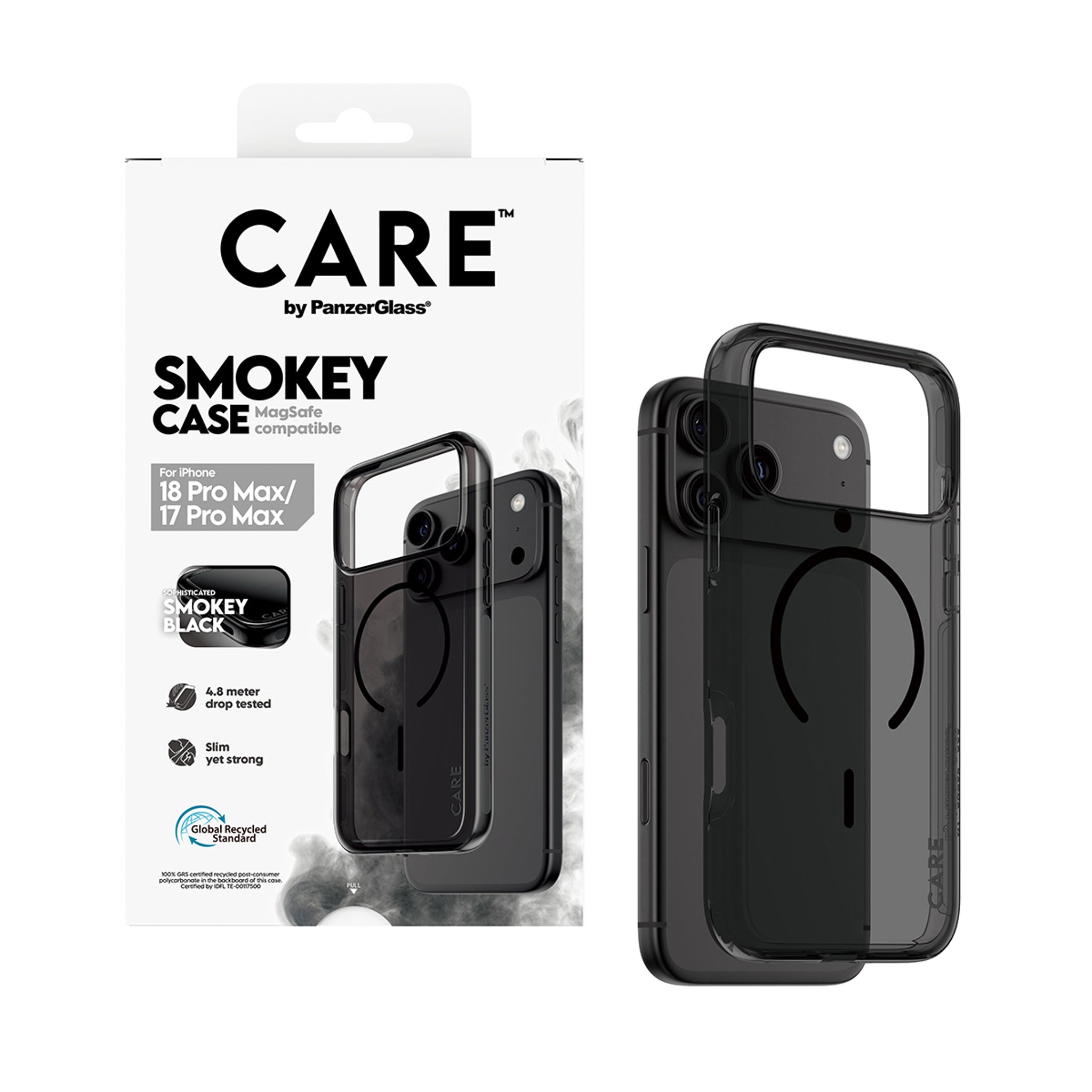 CARE™ by PanzerGlass® Smokey Case m. Schwarz MagSafe iPhone 18 Pro Max | 17 Pro Max