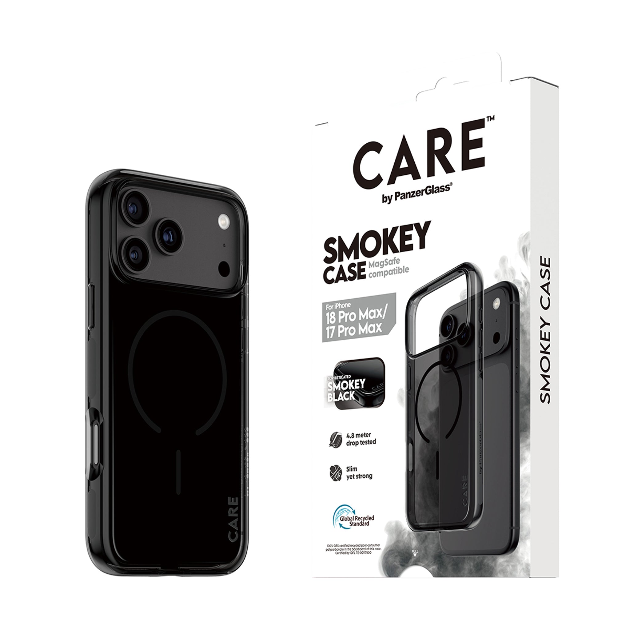 CARE™ by PanzerGlass® Smokey Case m. Schwarz MagSafe iPhone 18 Pro Max | 17 Pro Max