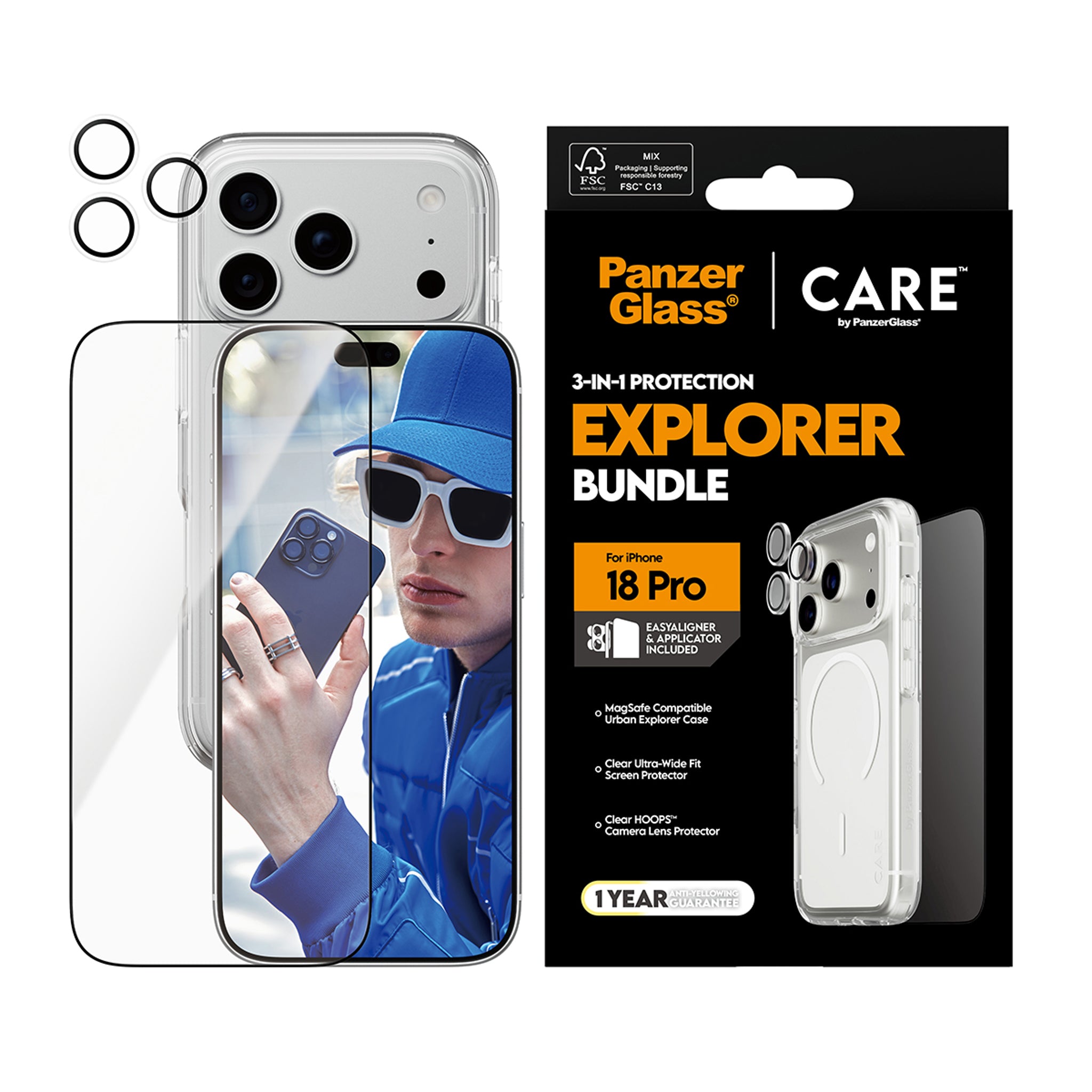 PanzerGlass® | CARE™ by PanzerGlass® Flagship 3-in-1 Set iPhone 18 Pro