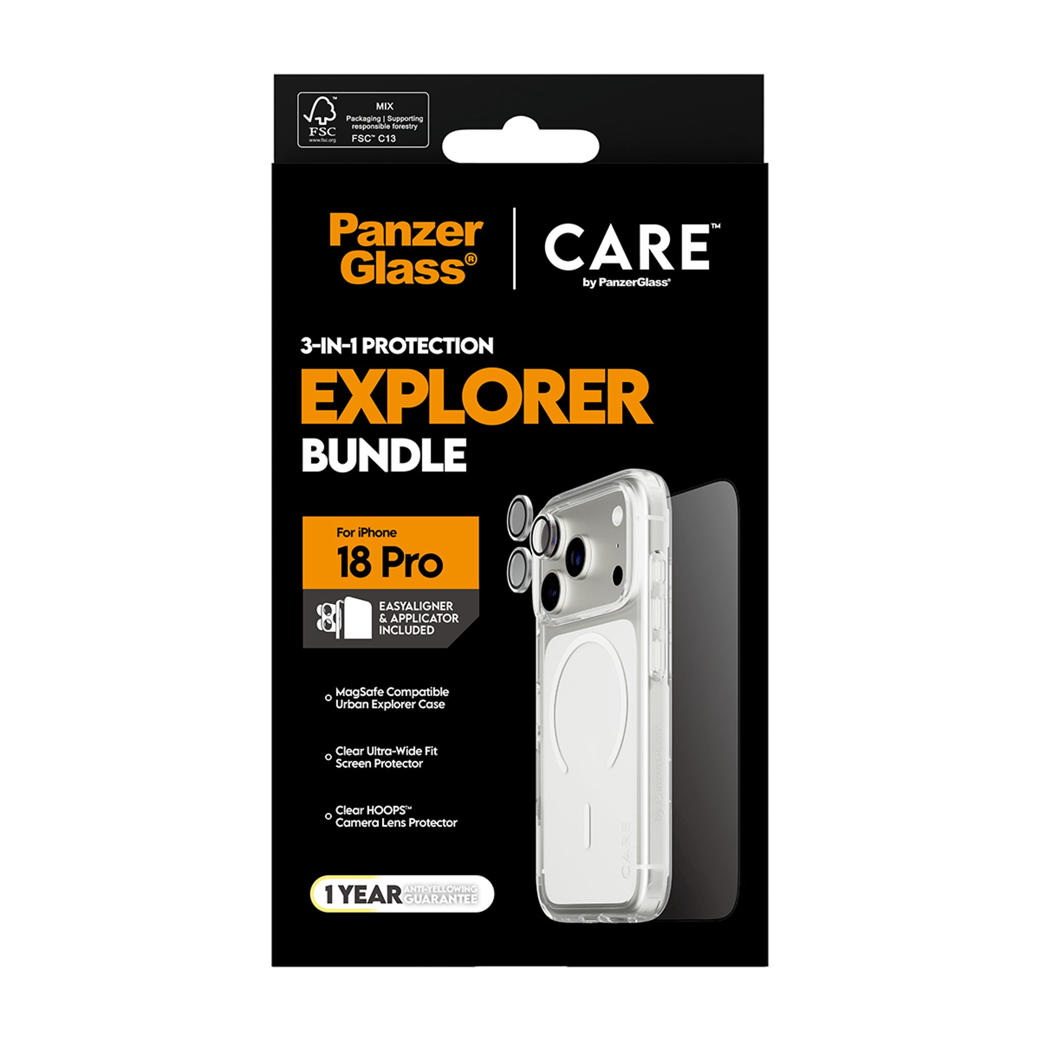 PanzerGlass® | CARE™ by PanzerGlass® Flagship 3-in-1 Set iPhone 18 Pro