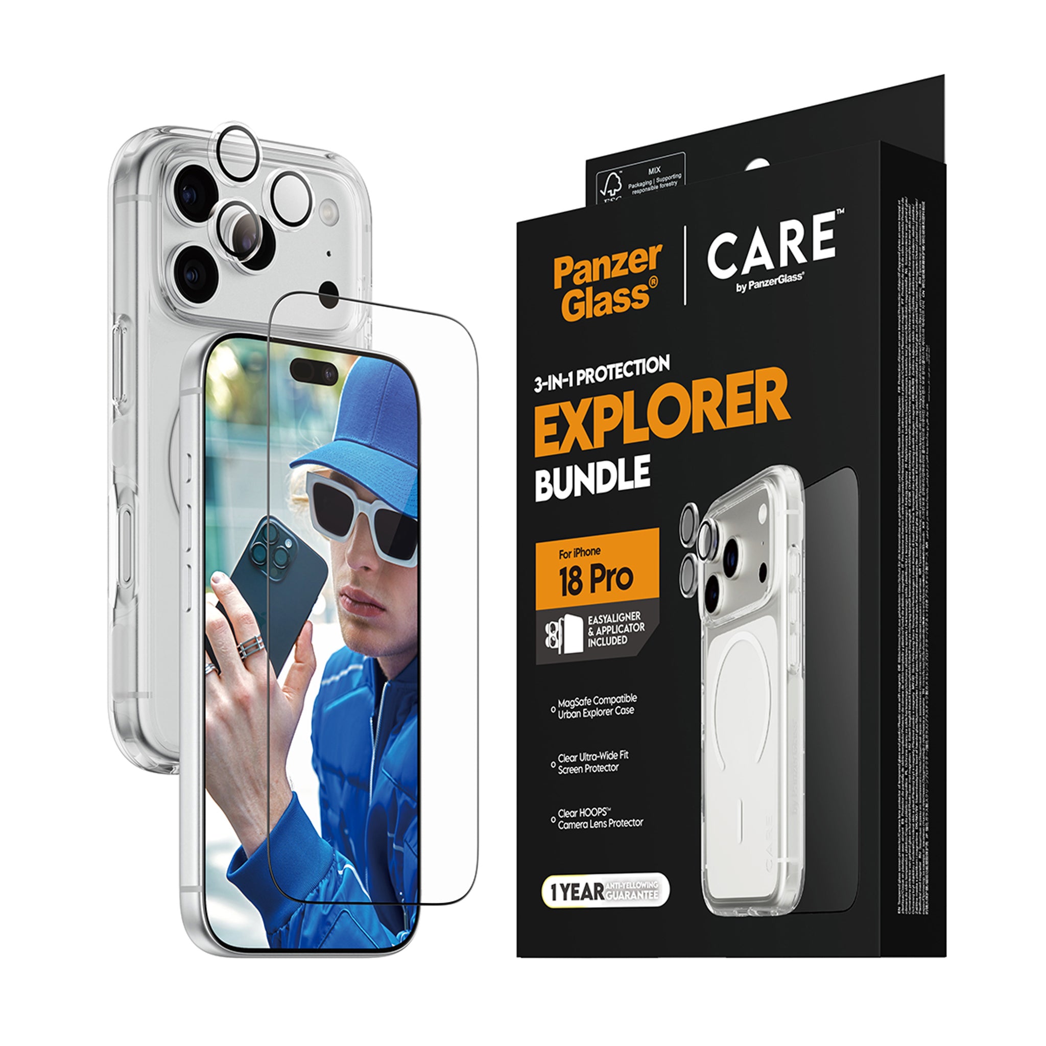PanzerGlass® | CARE™ by PanzerGlass® Flagship 3-in-1 Set iPhone 18 Pro
