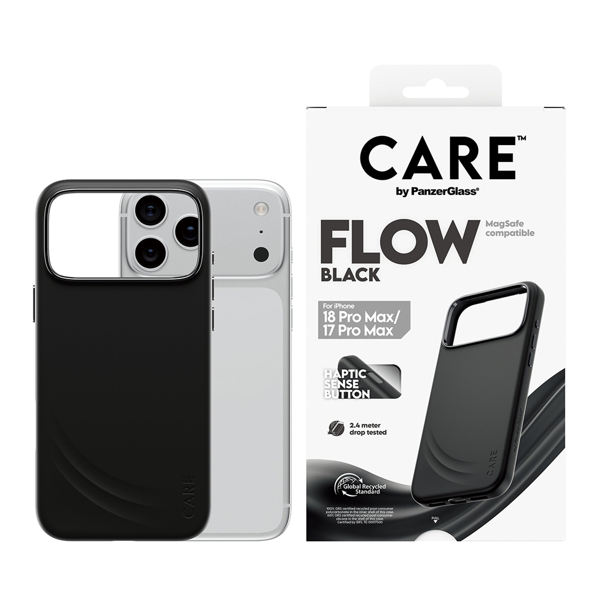 CARE™ by PanzerGlass® Flow Case Schwarz m. MagSafe iPhone 18 Pro Max | 17 Pro Max