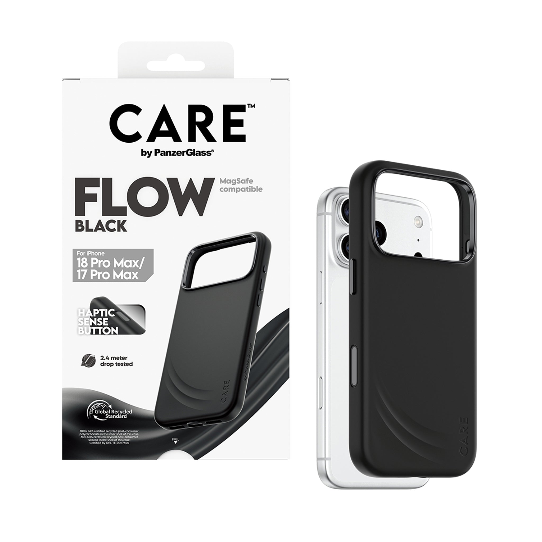 CARE™ by PanzerGlass® Flow Case Schwarz m. MagSafe iPhone 18 Pro Max | 17 Pro Max