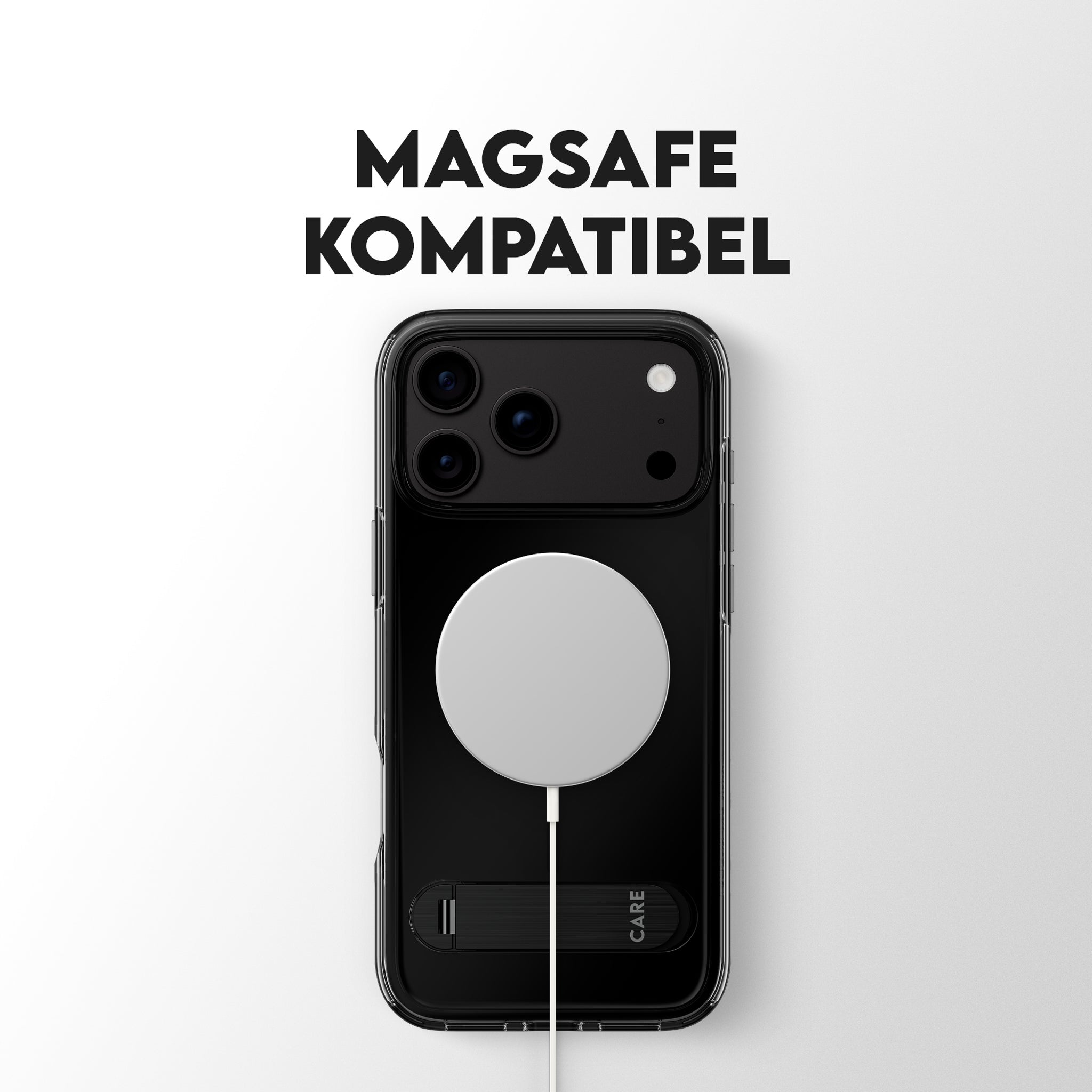 CARE™ by PanzerGlass® Kickstand Case Smokey m. Schwarz MagSafe iPhone 18 Pro Max | 17 Pro Max