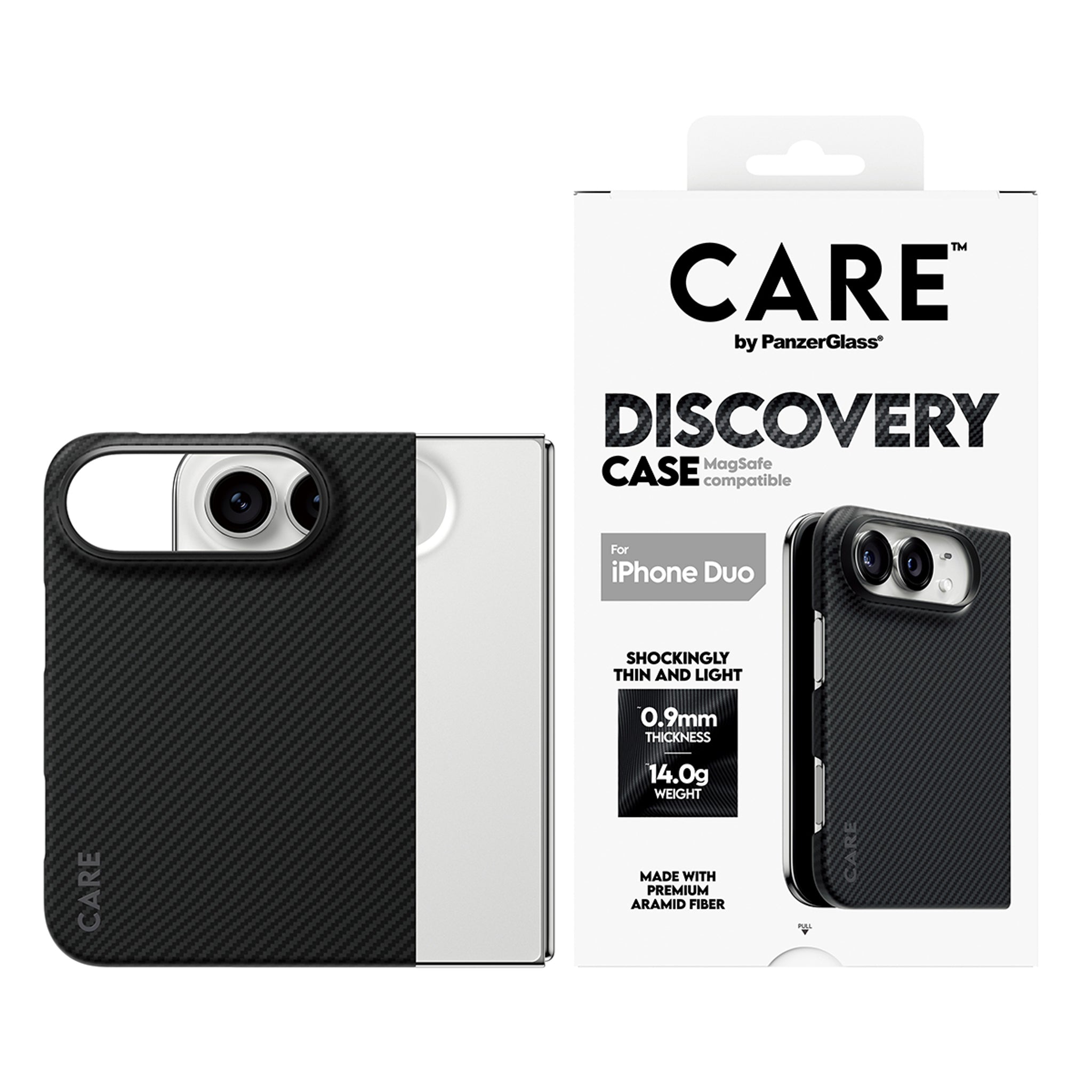 CARE™ by PanzerGlass® Discovery Case Schwarz & Grau m. MagSafe iPhone Duo