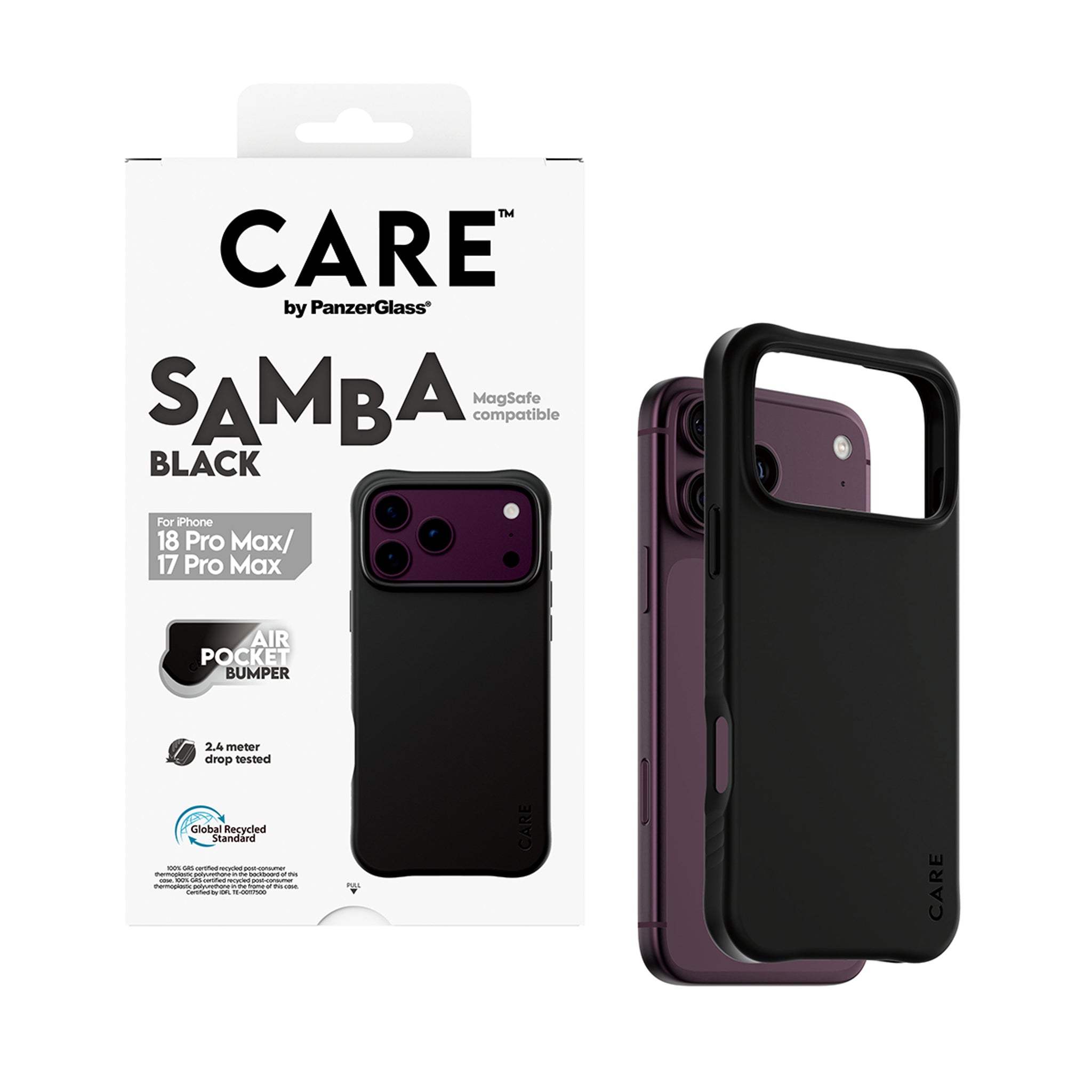 CARE™ by PanzerGlass® Samba Case Schwarz m. MagSafe iPhone 18 Pro Max | 17 Pro Max