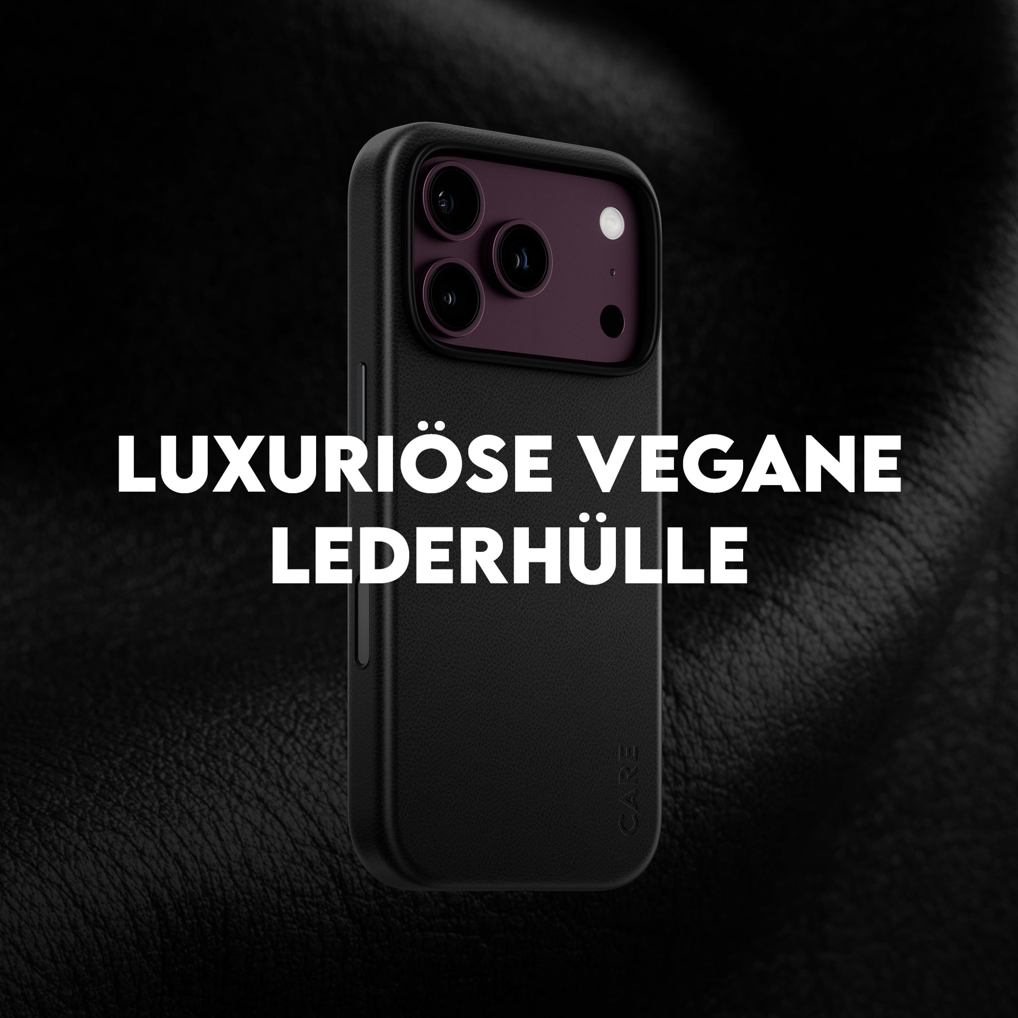 CARE™ by PanzerGlass® Solo Vegan Leather Case Schwarz m. MagSafe iPhone 18 Pro Max | 17 Pro Max