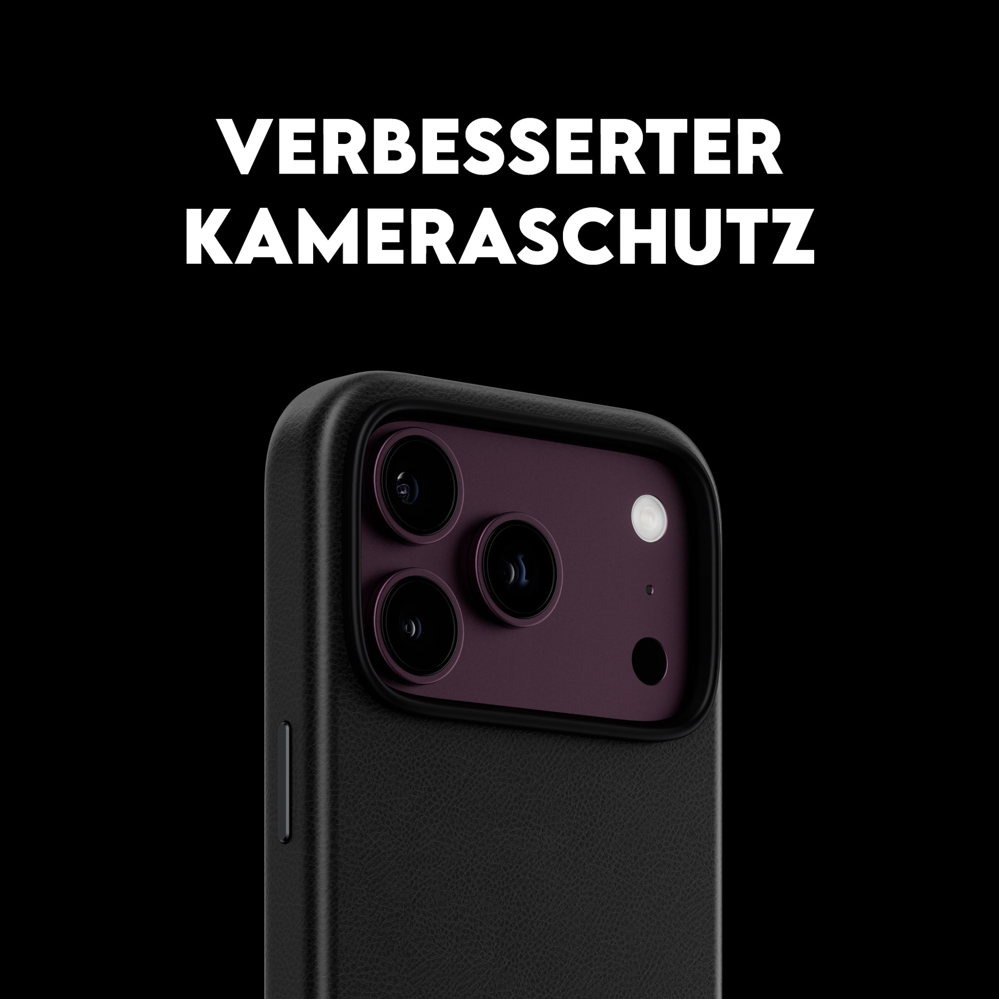 CARE™ by PanzerGlass® Solo Vegan Leather Case Schwarz m. MagSafe iPhone 18 Pro Max | 17 Pro Max