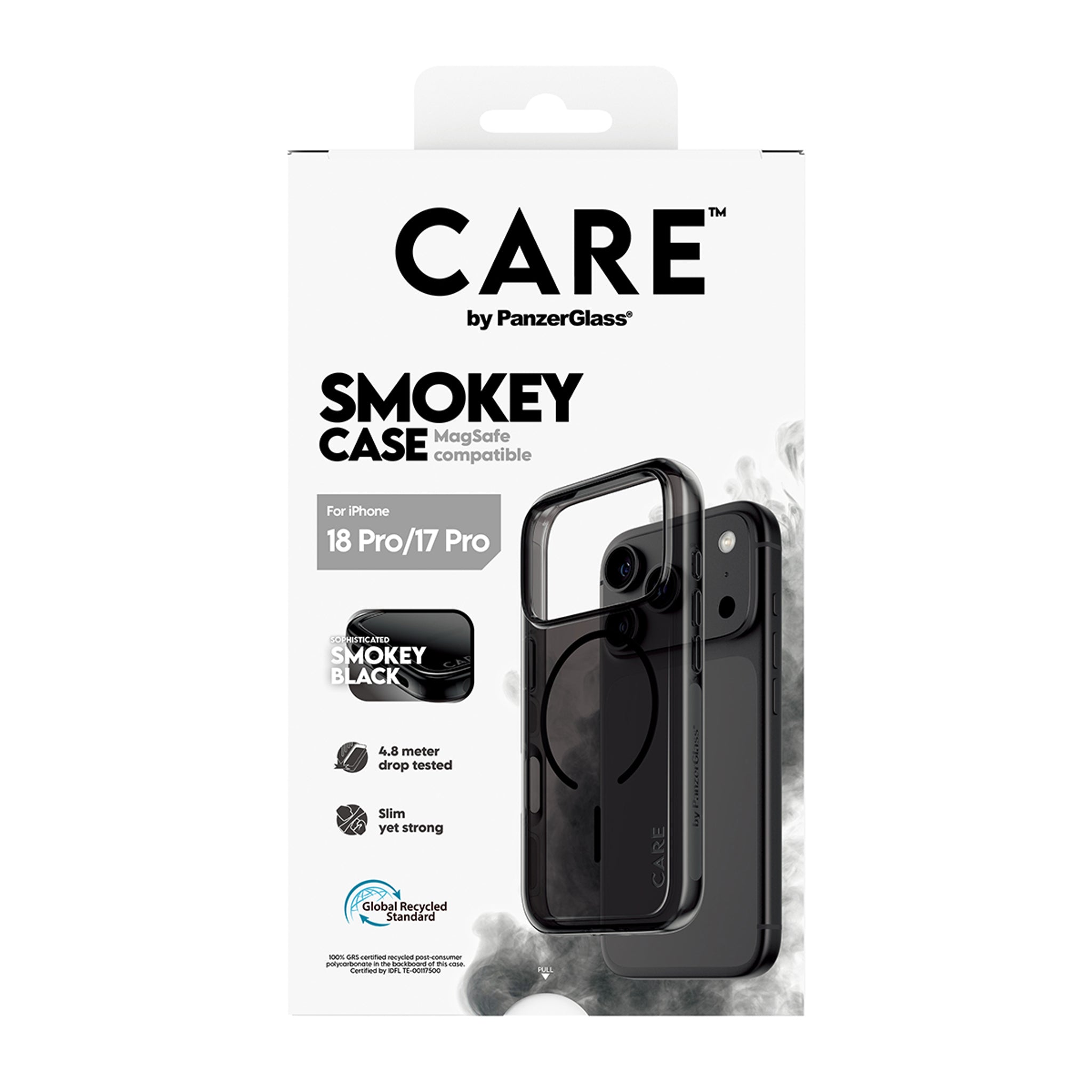 CARE™ by PanzerGlass® Smokey Case m. Schwarz MagSafe iPhone 18 Pro | 17 Pro
