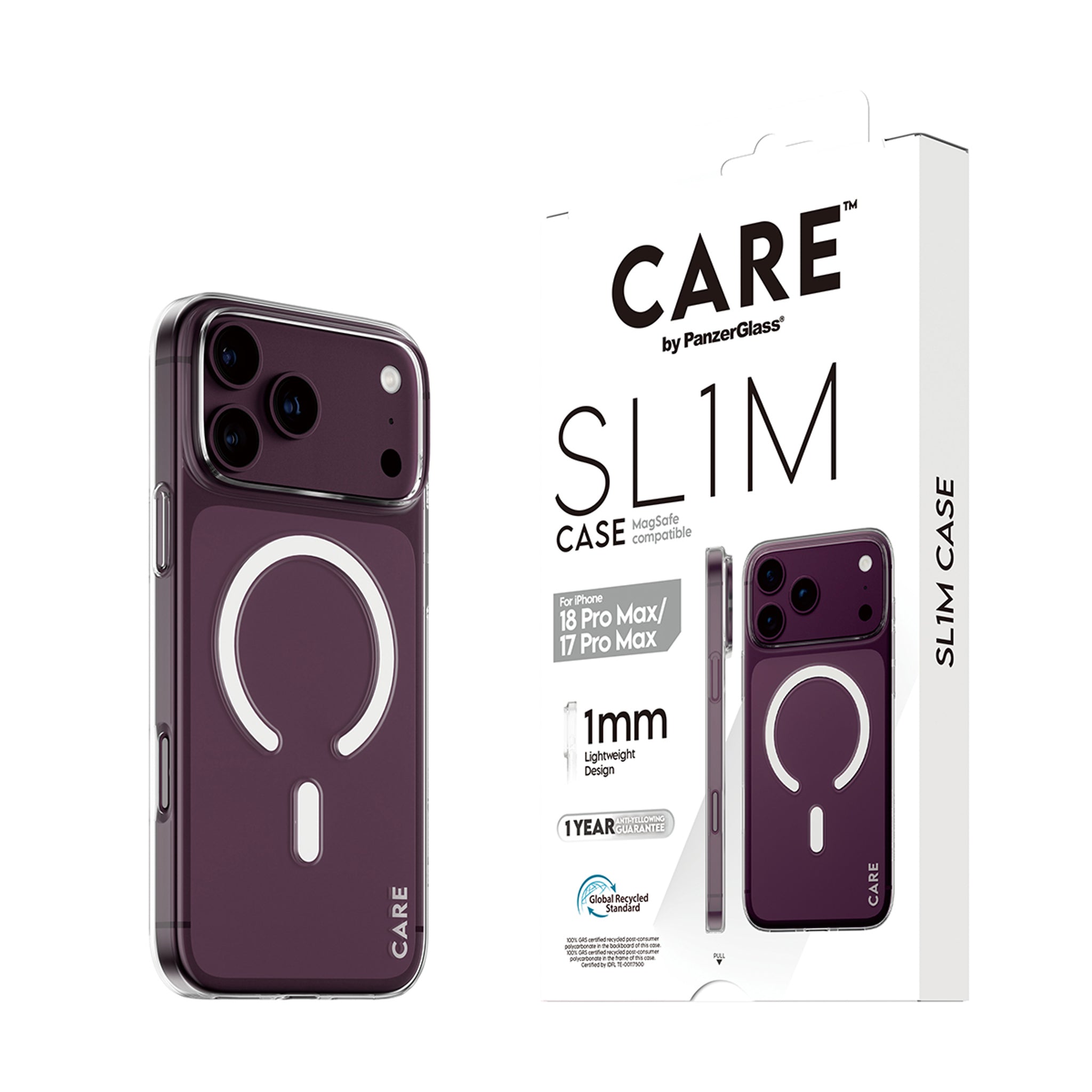 CARE™ by PanzerGlass® SL1M Case Transparent m. MagSafe iPhone 18 Pro Max | 17 Pro Max