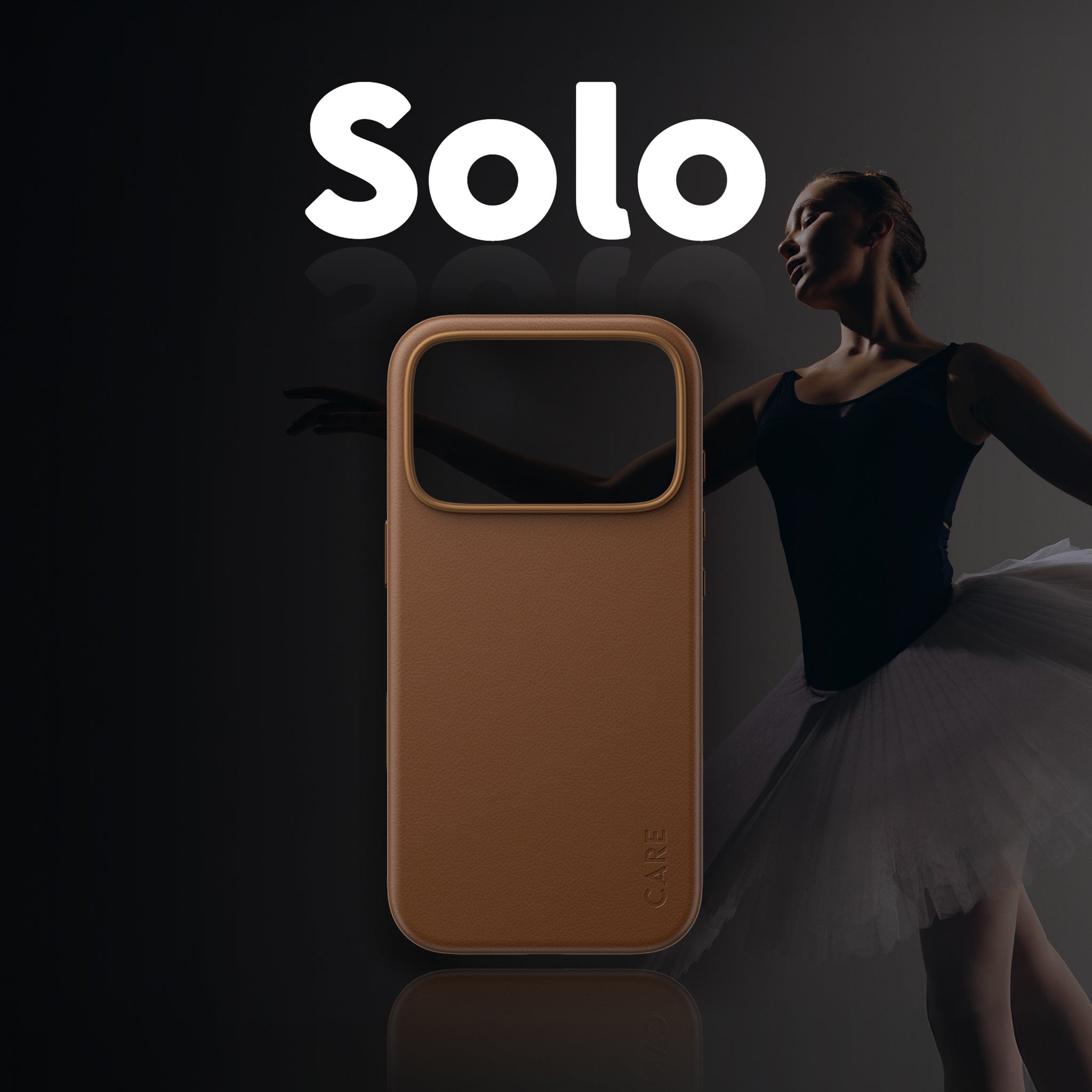 CARE™ by PanzerGlass® Solo Vegan Leather Case Braun m. MagSafe iPhone 18 Pro | 17 Pro
