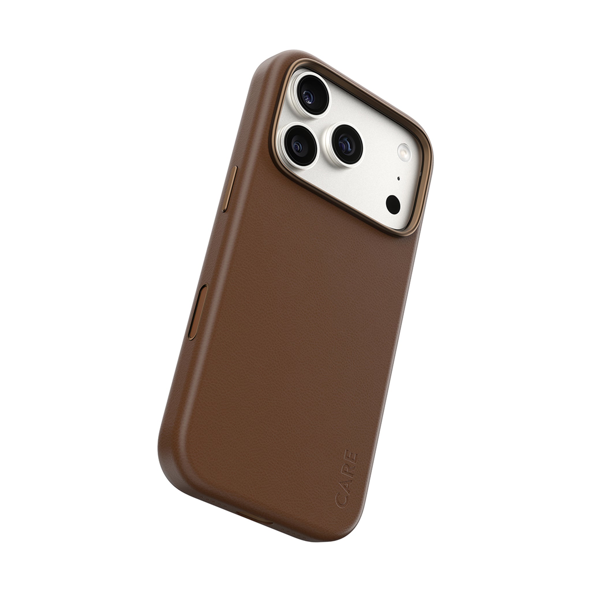 CARE™ by PanzerGlass® Solo Vegan Leather Case Braun m. MagSafe iPhone 18 Pro | 17 Pro
