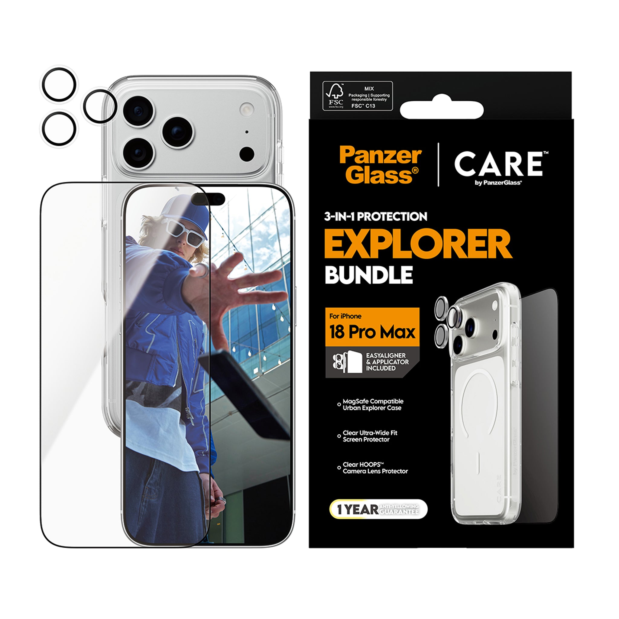 PanzerGlass® | CARE™ by PanzerGlass® Flagship 3-in-1 Set iPhone 18 Pro Max