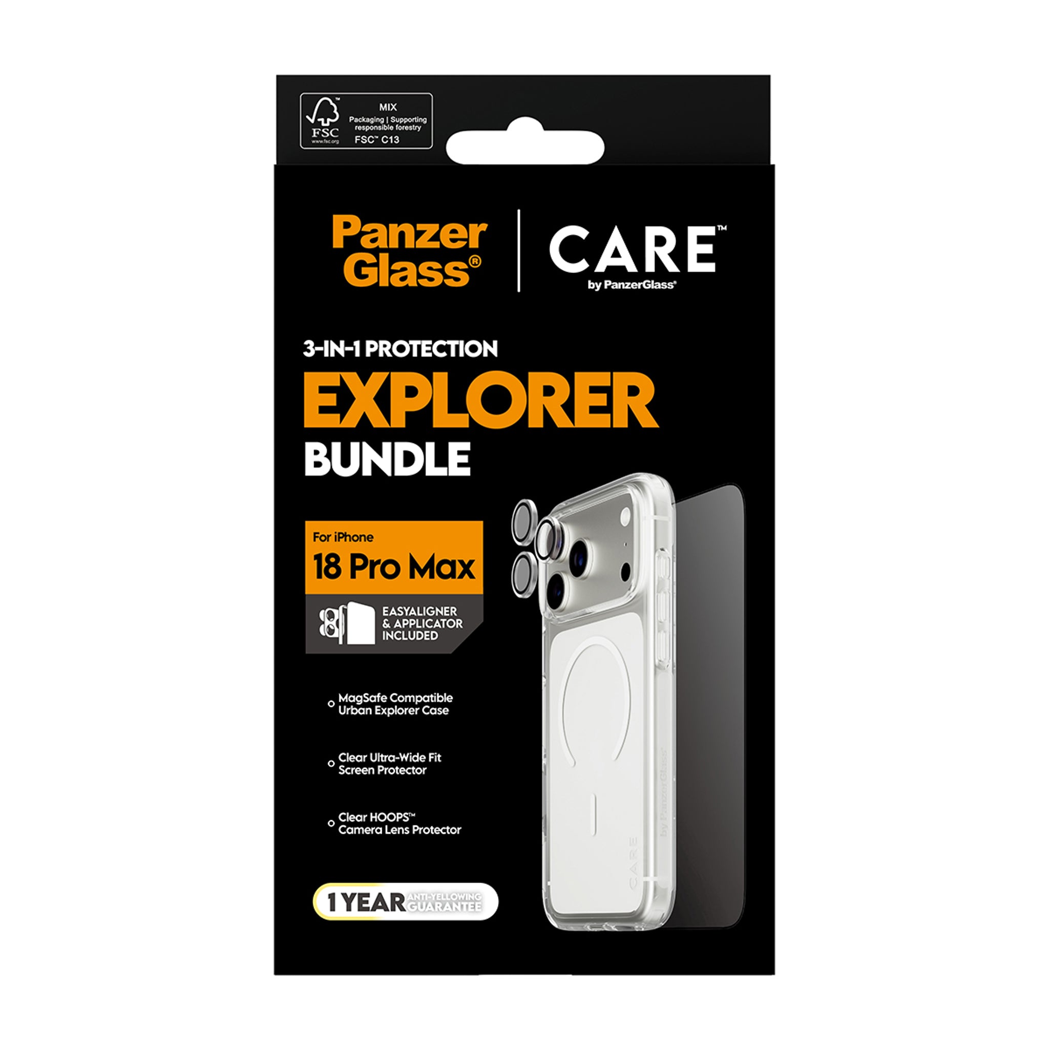 PanzerGlass® | CARE™ by PanzerGlass® Flagship 3-in-1 Set iPhone 18 Pro Max